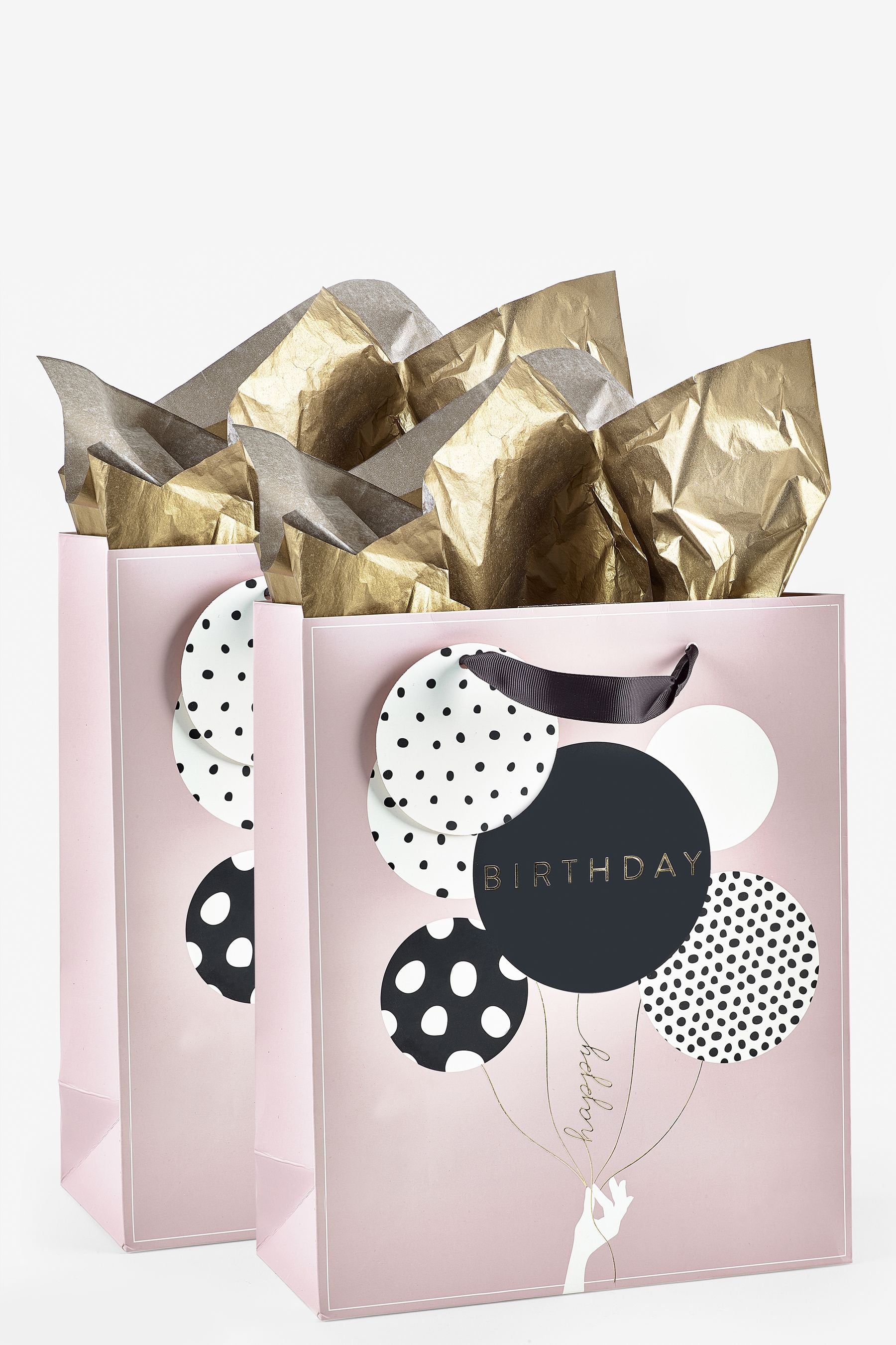 Pink Set of 2 Balloon Gift Bags