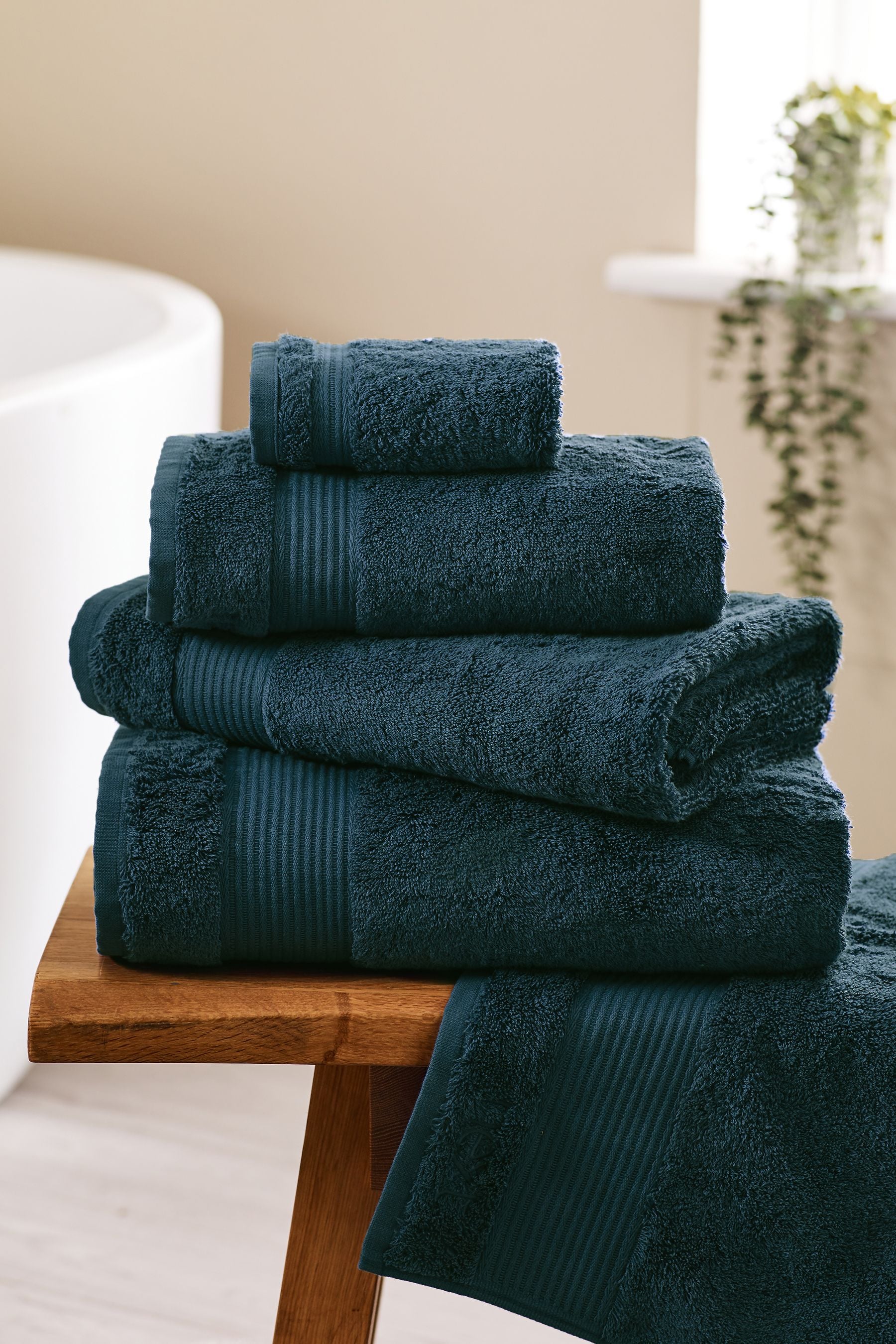 Blue Teal Dark Egyptian Cotton Towel