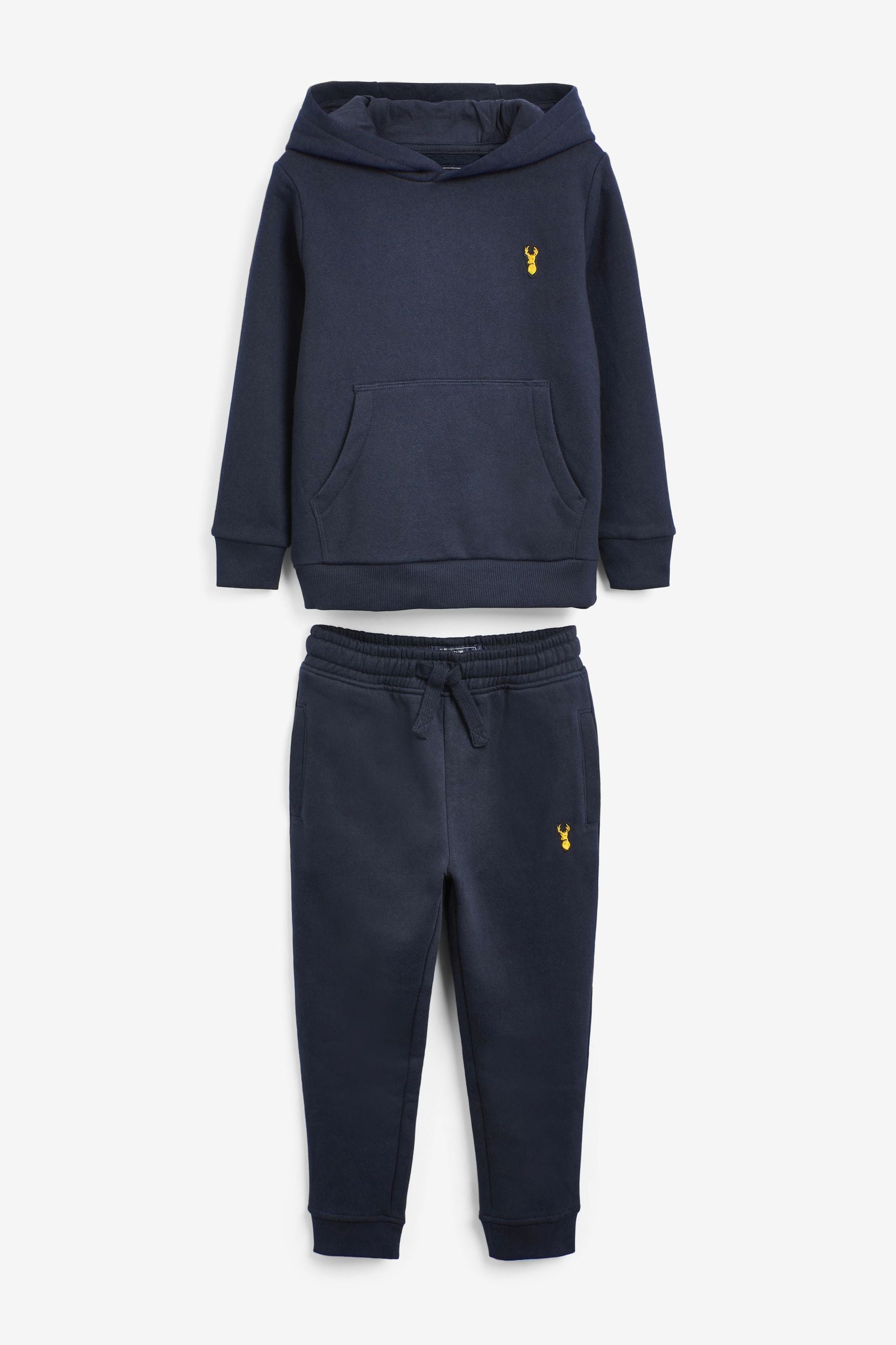 Navy Blue Hoodie Set Heavyweight Plain (3-16yrs)