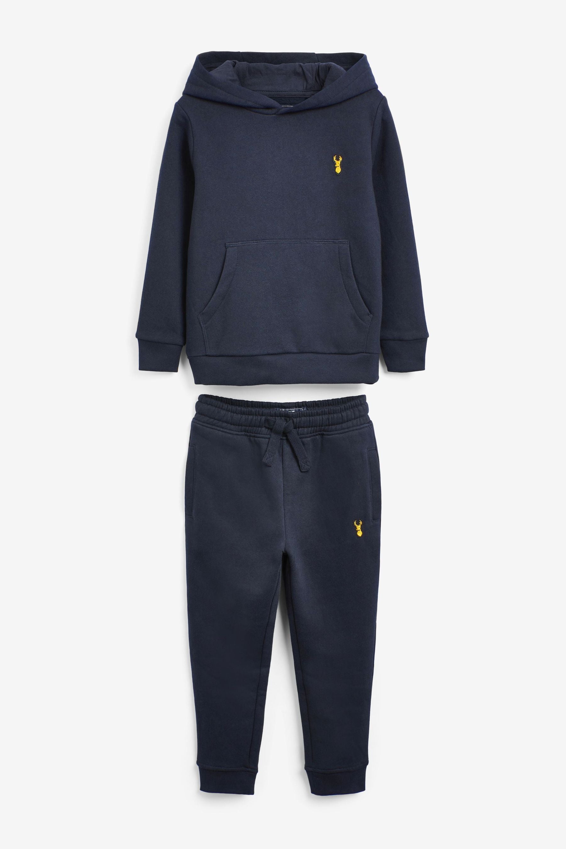 Navy Blue Hoodie Set Heavyweight Plain (3-16yrs)