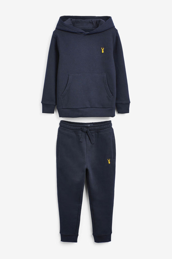 Navy Blue Hoodie Set Heavyweight Plain (3-16yrs)