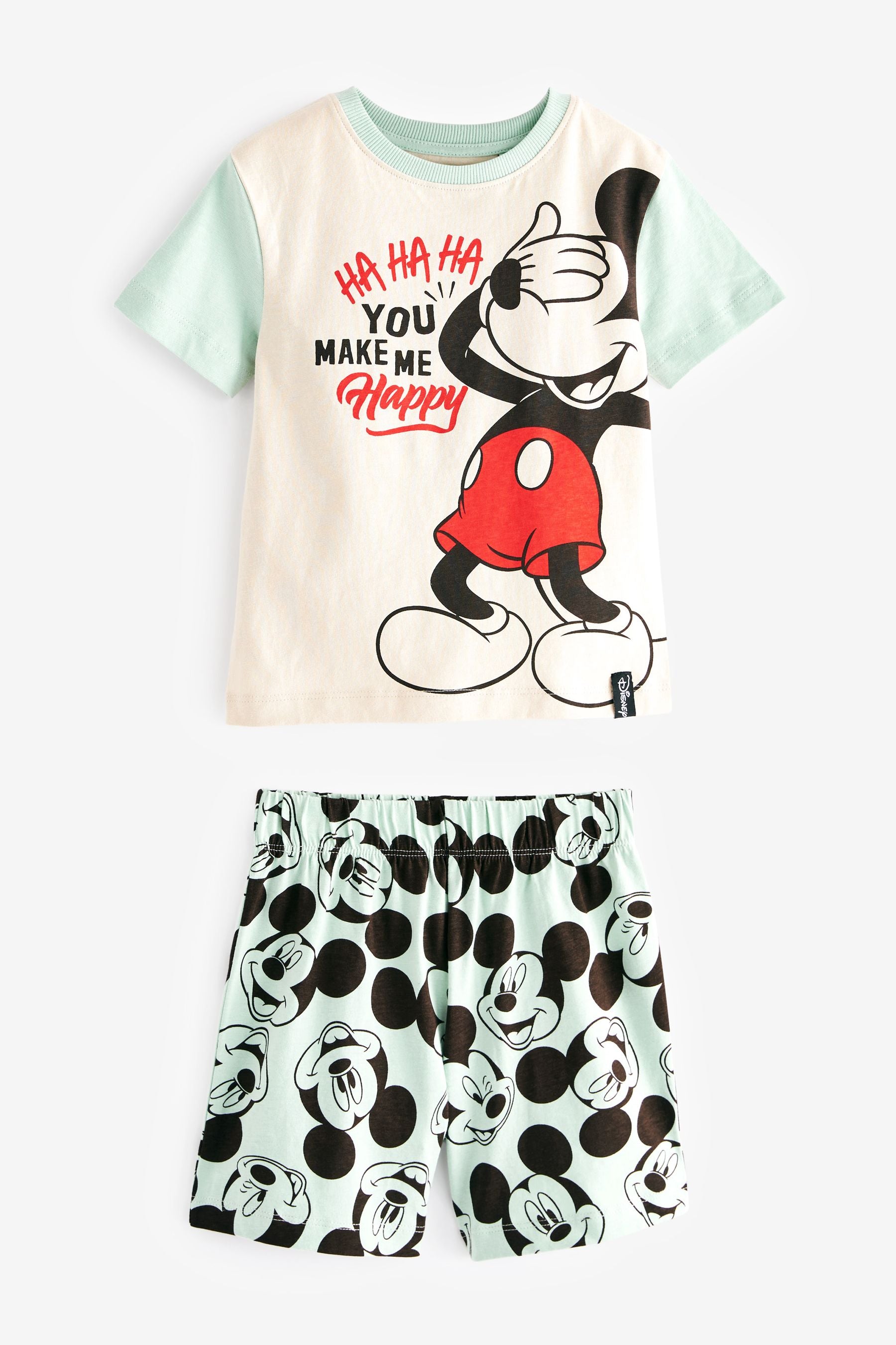 Mickey Multi Short Pyjamas 2 Pack (9mths-9yrs)