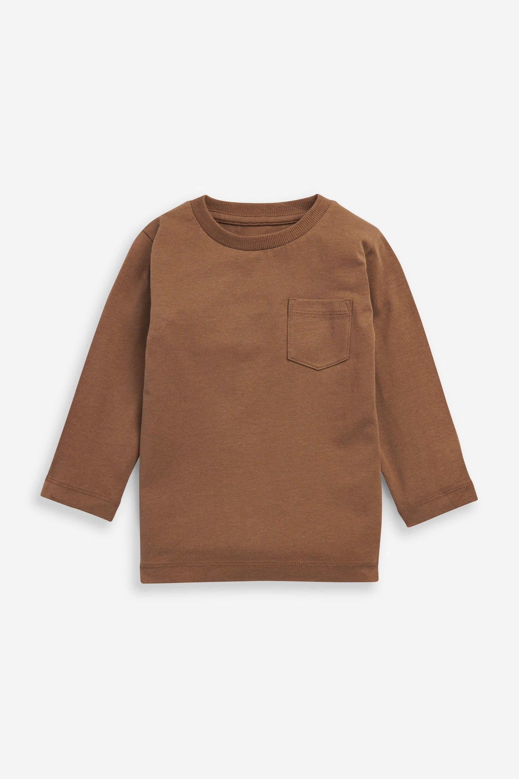 Orange/Chocolate 5 Pack Long Sleeve T-Shirts (3mths-7yrs)