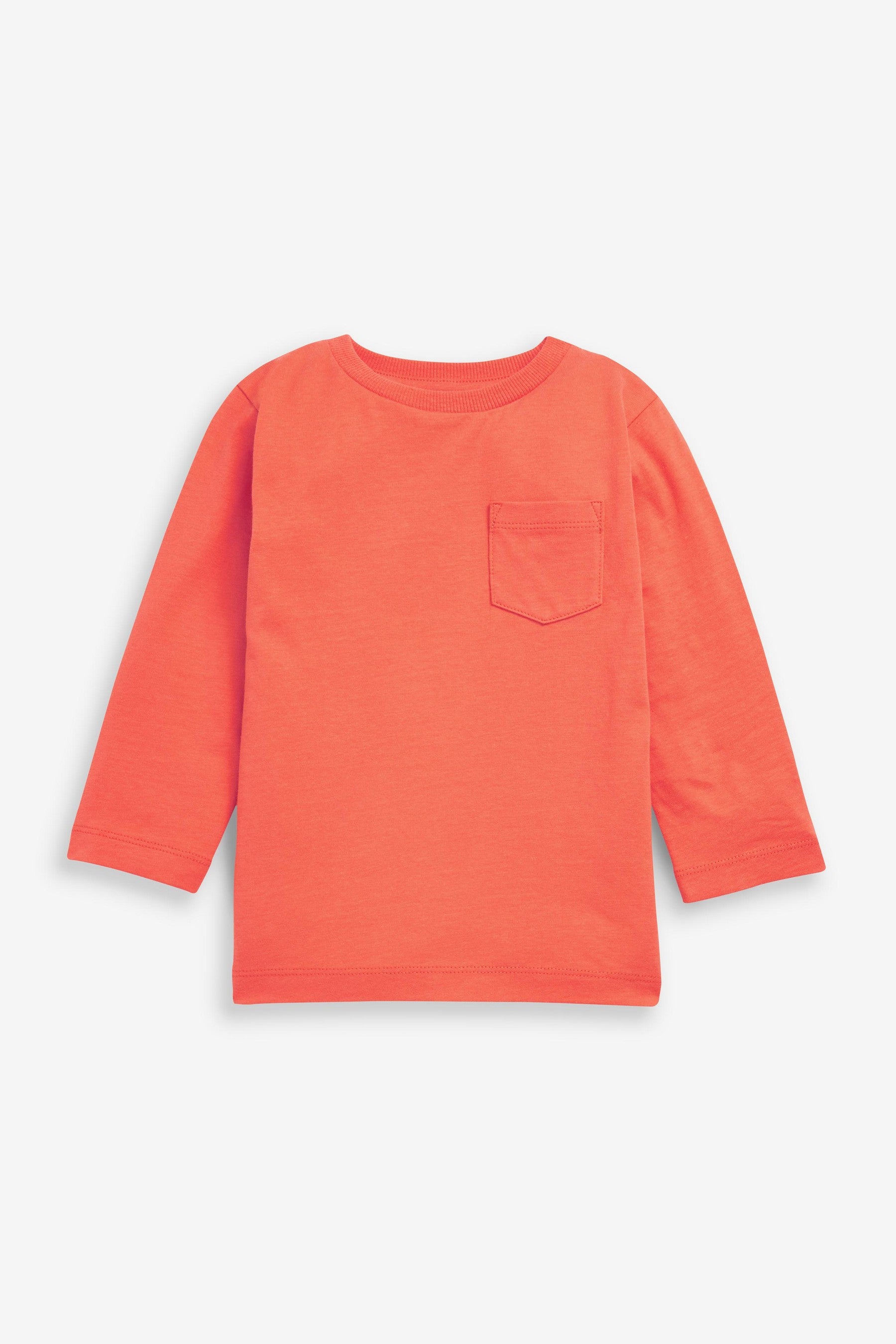 Orange/Chocolate 5 Pack Long Sleeve T-Shirts (3mths-7yrs)