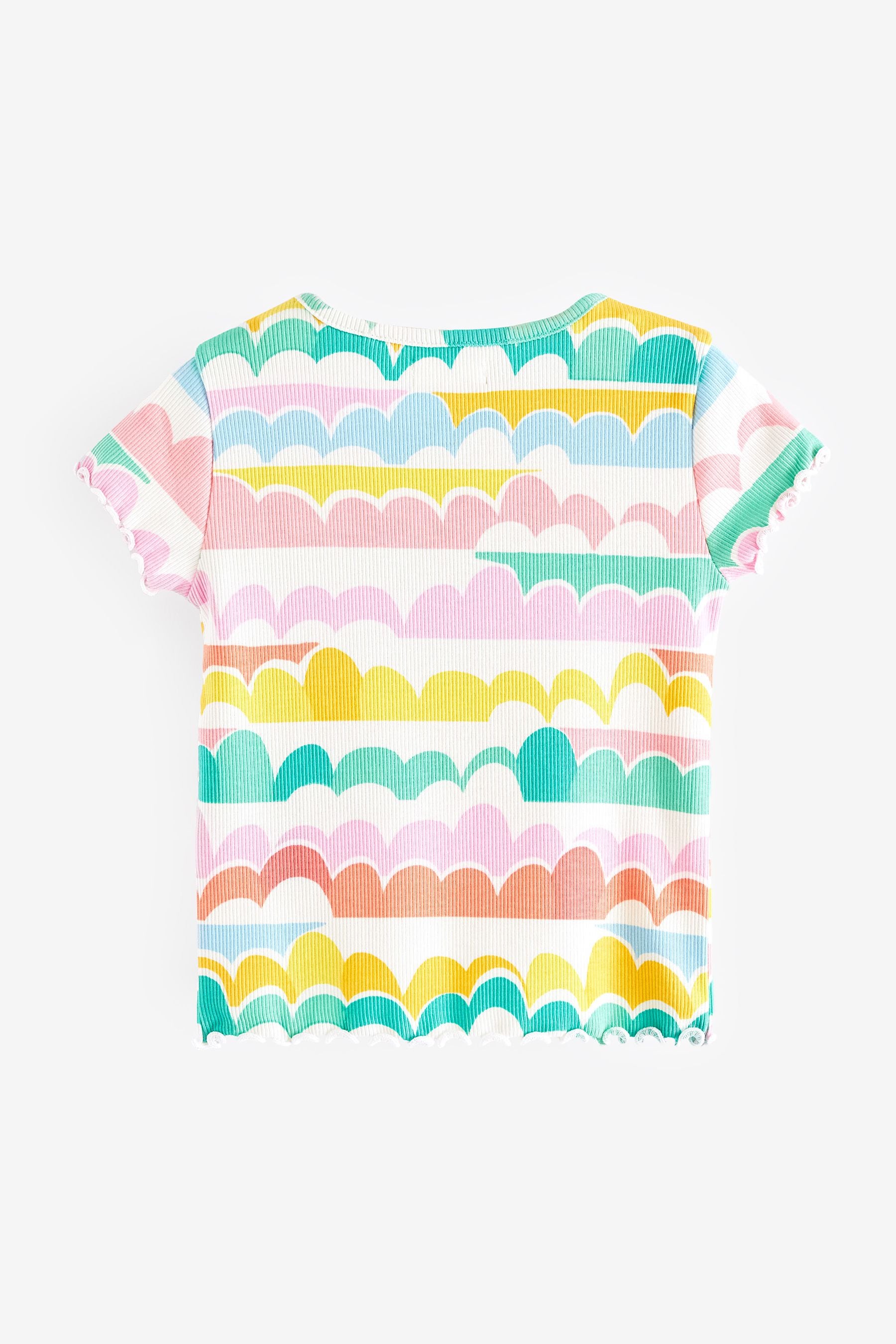 Rainbow Short Sleeve Rib Top (3mths-7yrs)