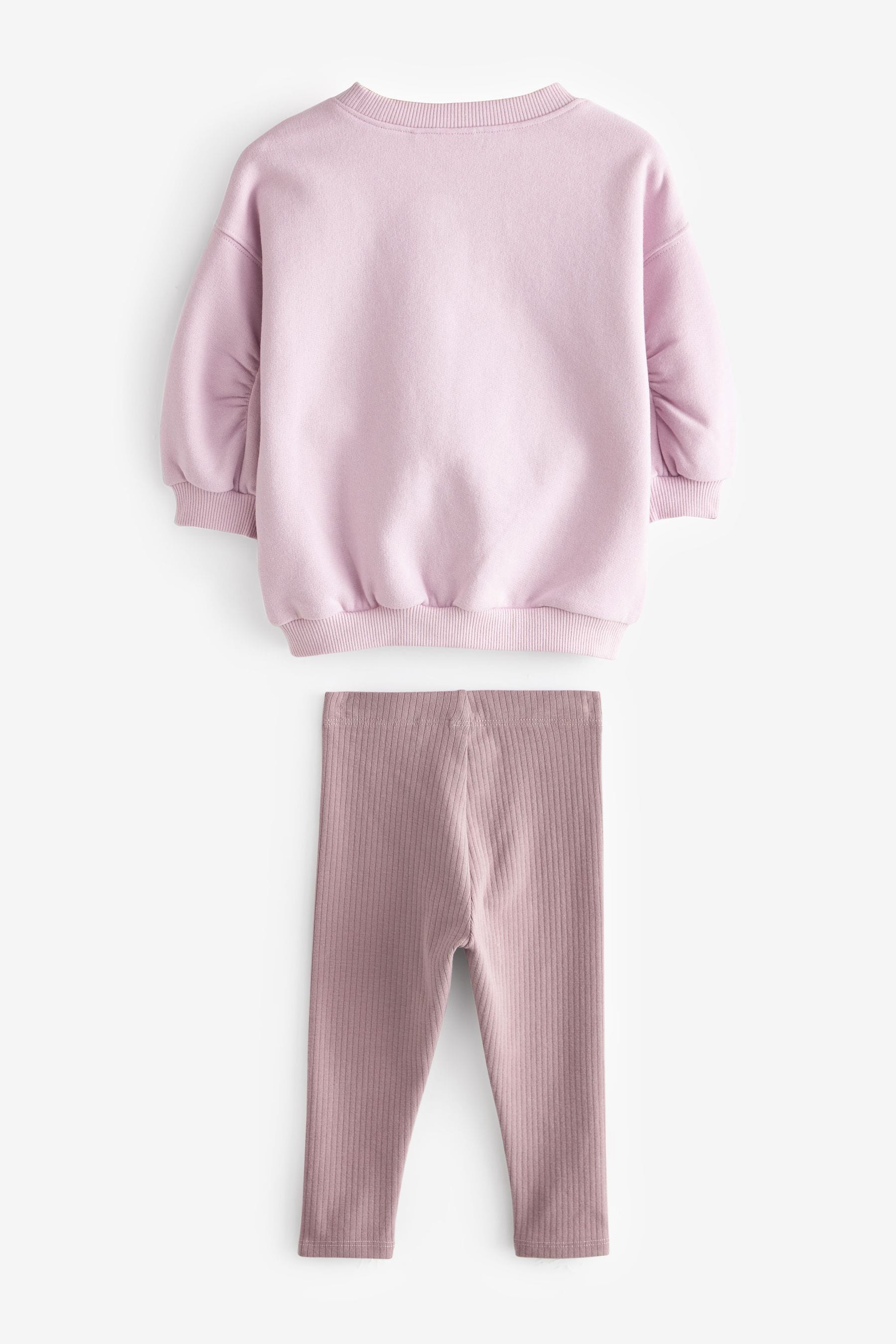 Lilac Purple Crew Sweatshirt and Leggings Set (3mths-7yrs)