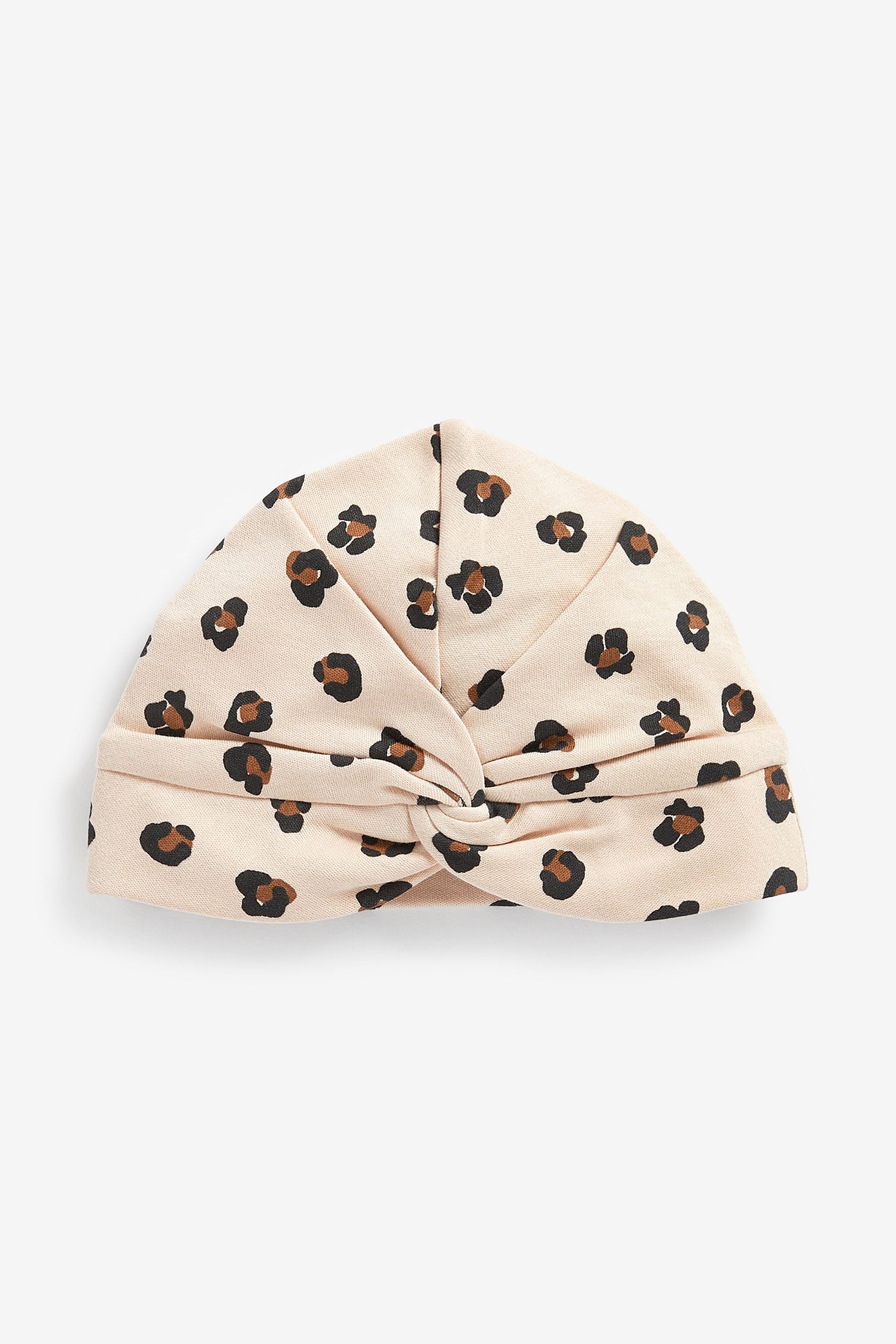 Orange Leopard 2 Pack Baby Turbans (0mths-2yrs)