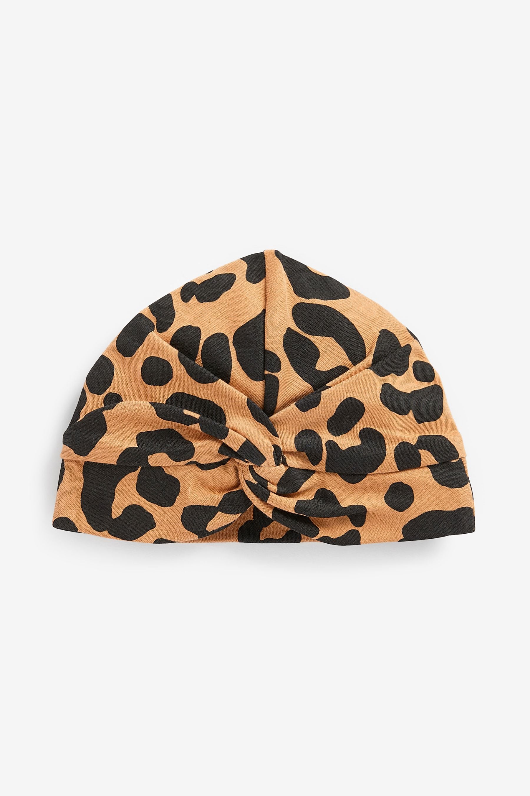 Orange Leopard 2 Pack Baby Turbans (0mths-2yrs)