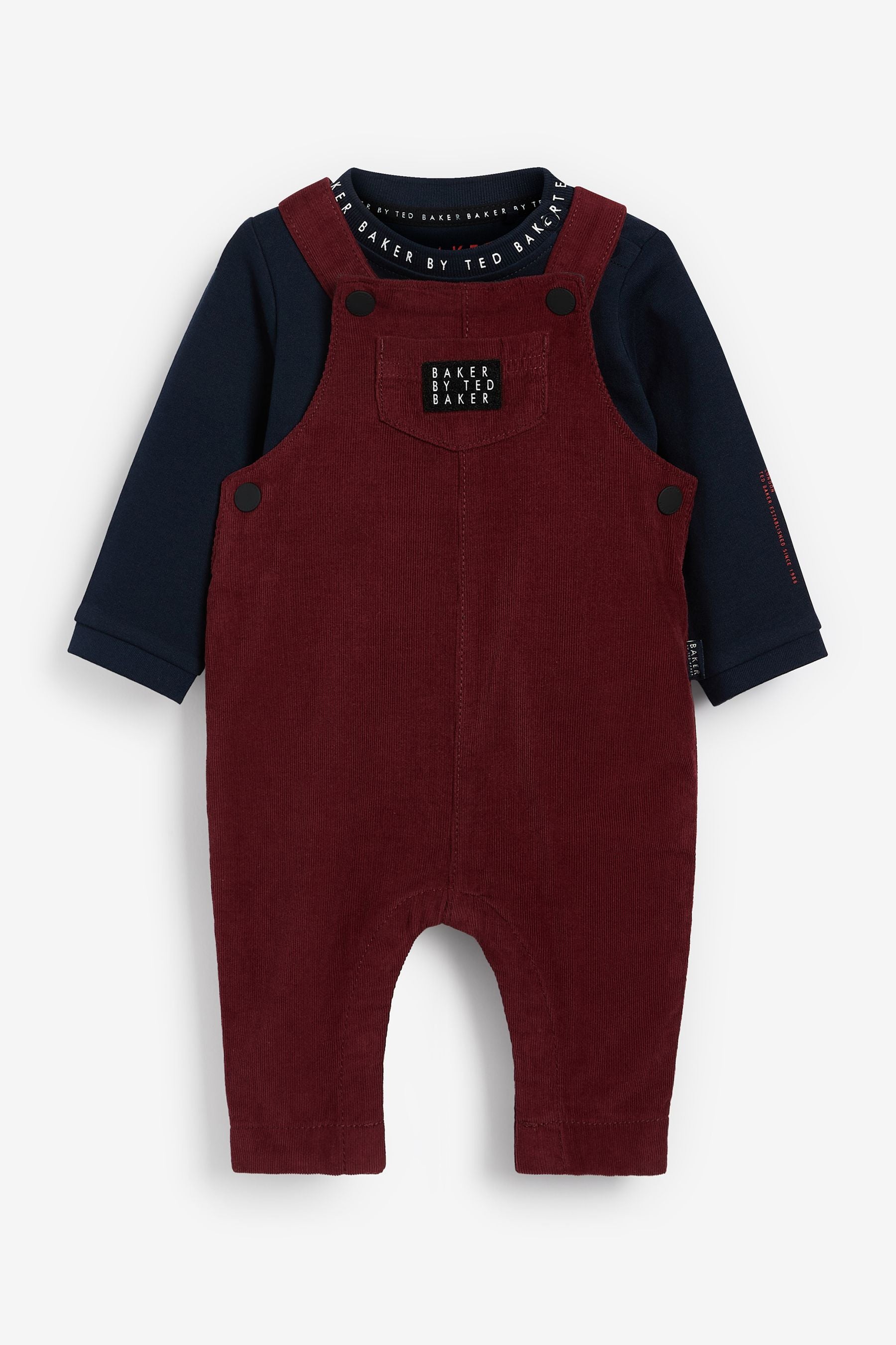 Baker by Ted Baker Navy Cord Dungaree Set