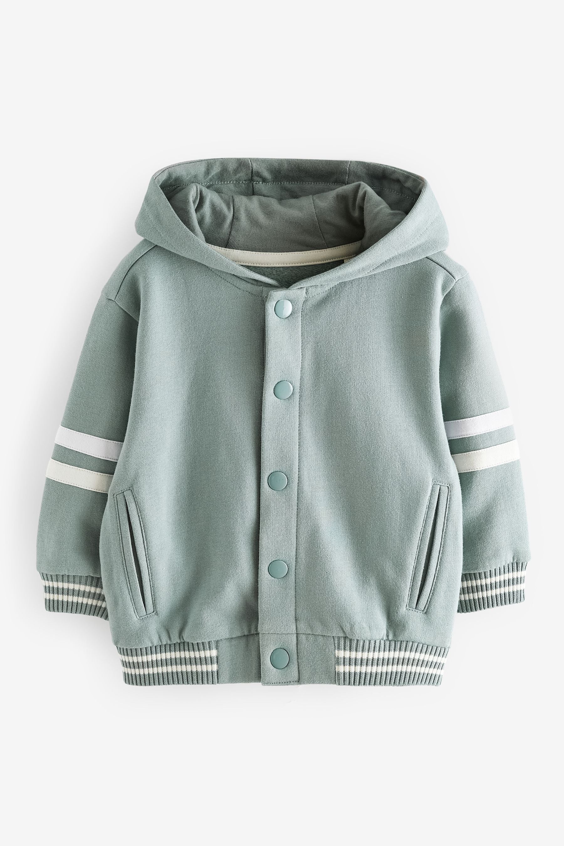 Mint Green Hooded Varsity Jacket (3mths-7yrs)