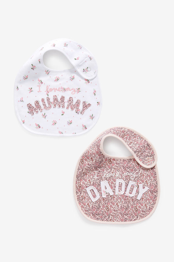 Pink Family Baby Bibs 2 Pack