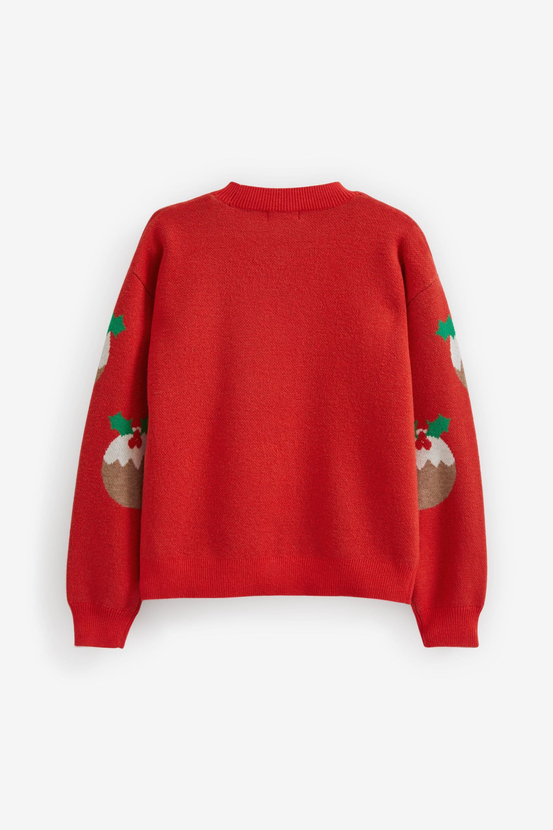 Red Christmas Pudding Jumper (3-16yrs)