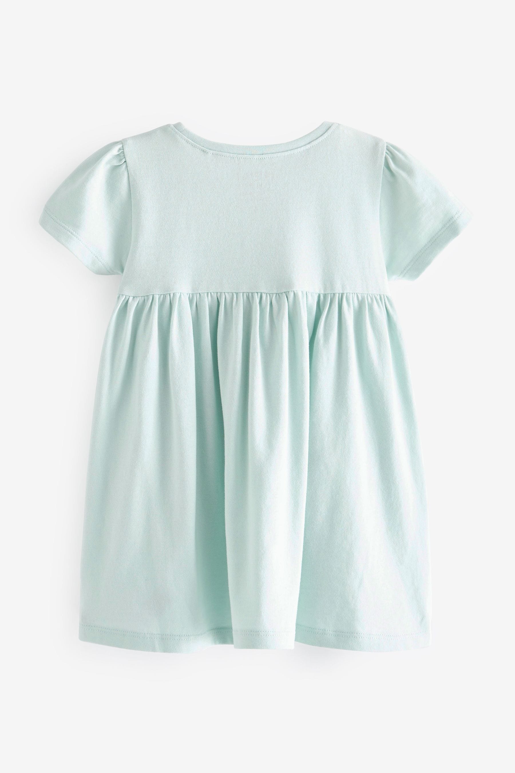 Blue Sequin Short Sleeve Jersey Dress (3mths-7yrs)