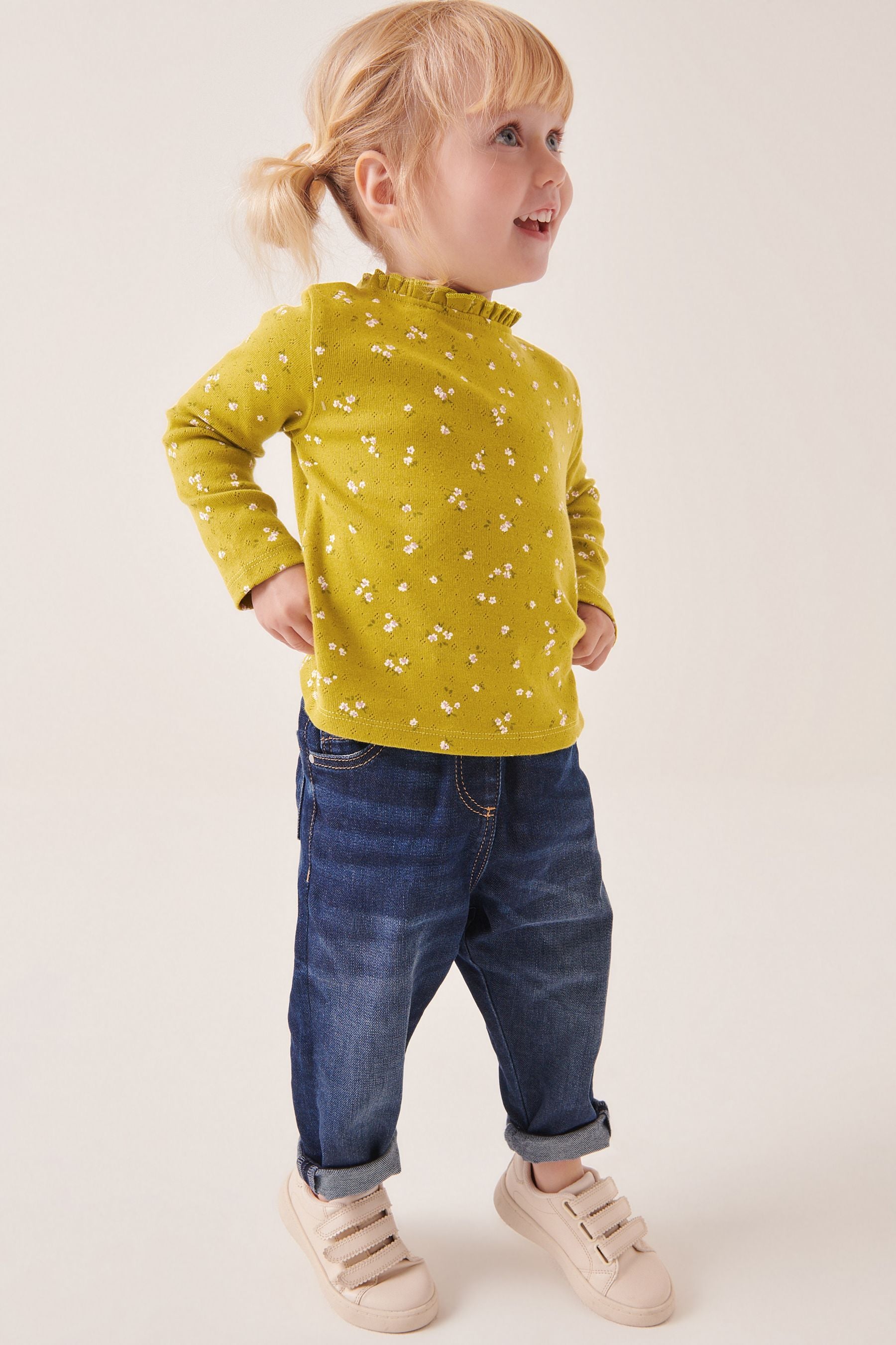 Green Brushed Pointelle Top (3mths-7yrs)