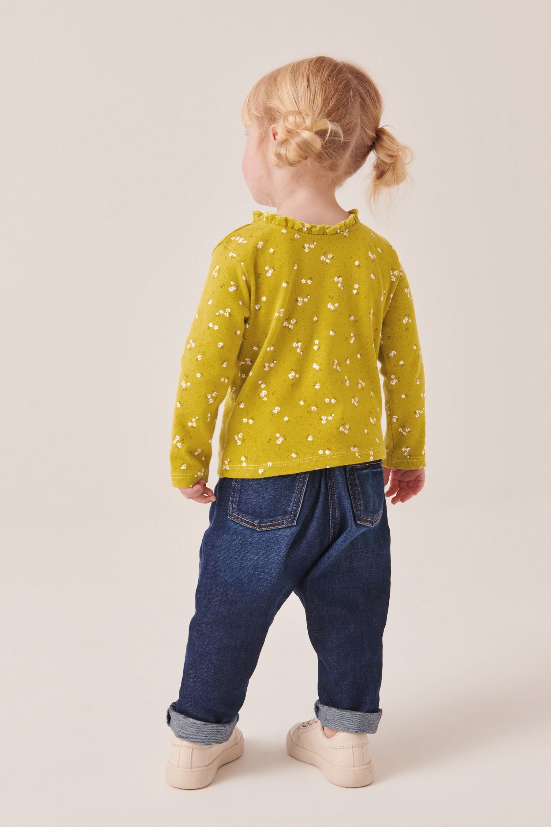 Green Brushed Pointelle Top (3mths-7yrs)