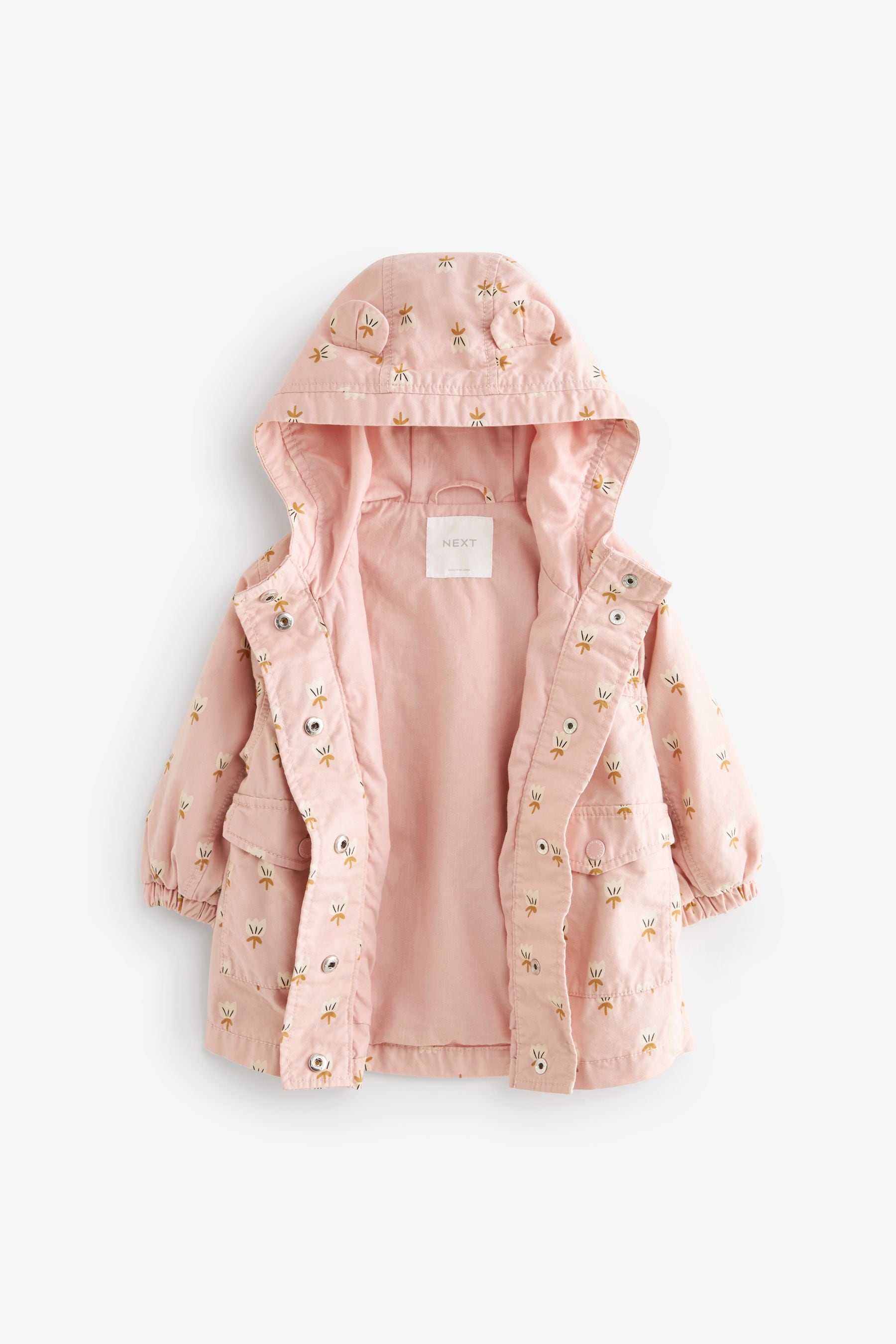 Pink Shower Resistant Cotton Trench Coat (3mths-7yrs)