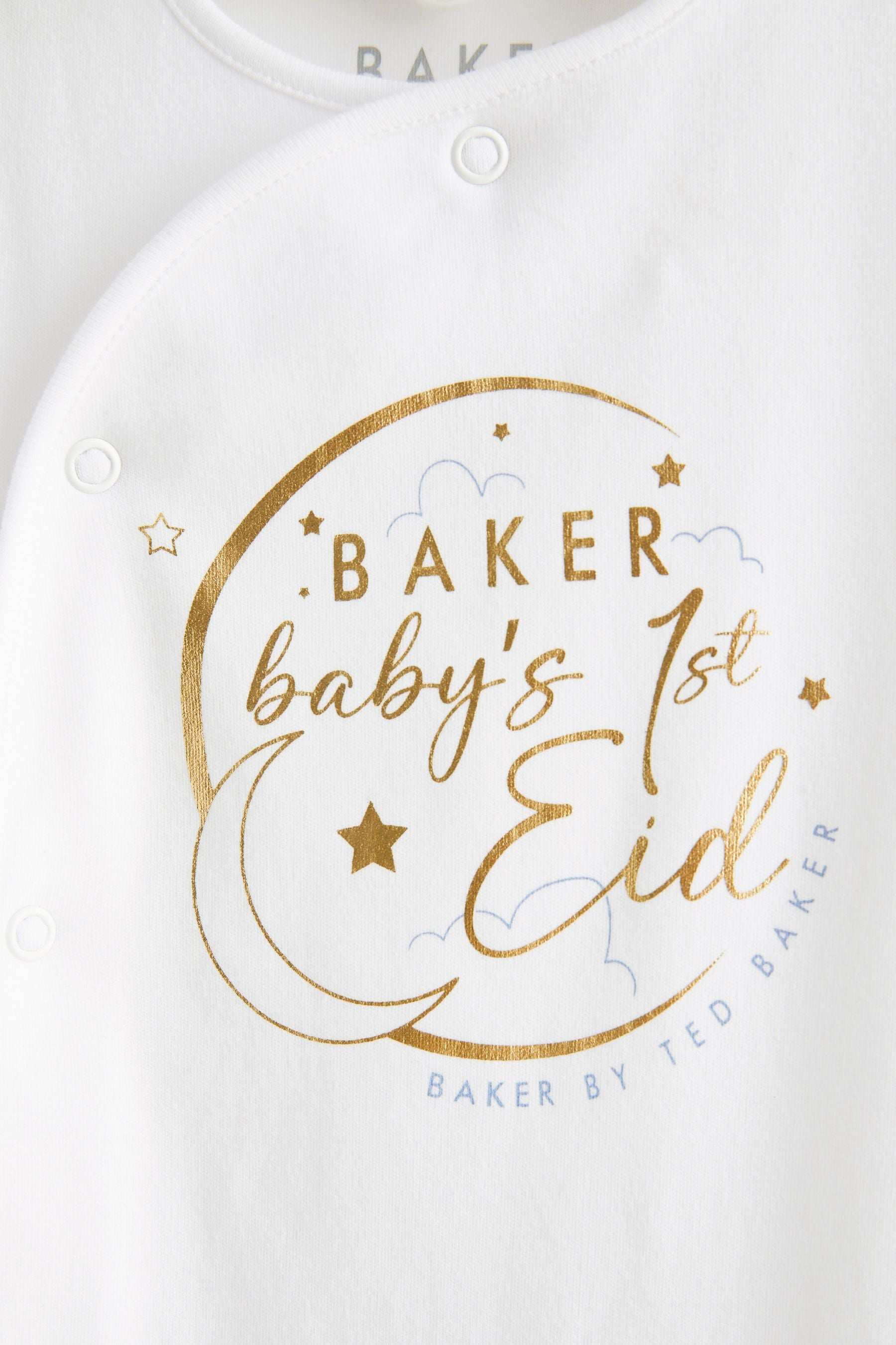 White Baker by Ted Baker Baby First Eid Cotton Sleepsuit