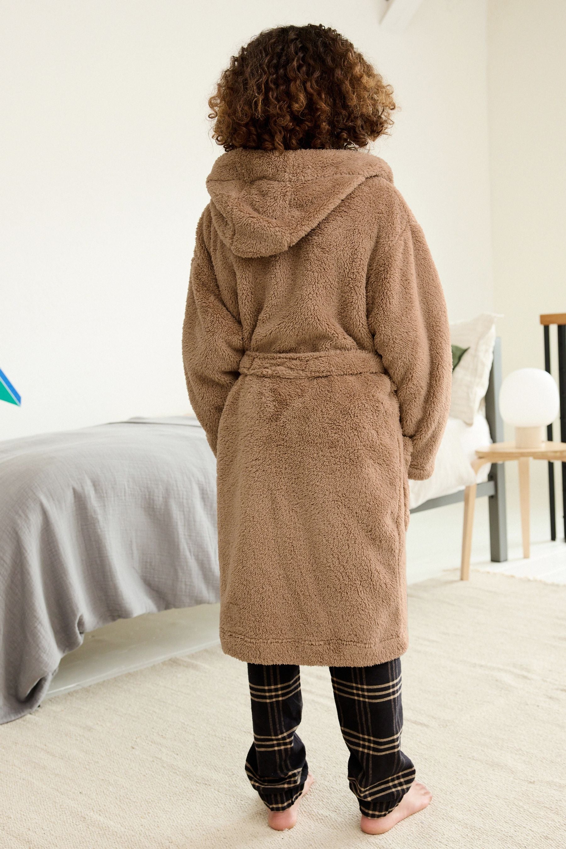 Brown Fleece Dressing Gown (2-16yrs)