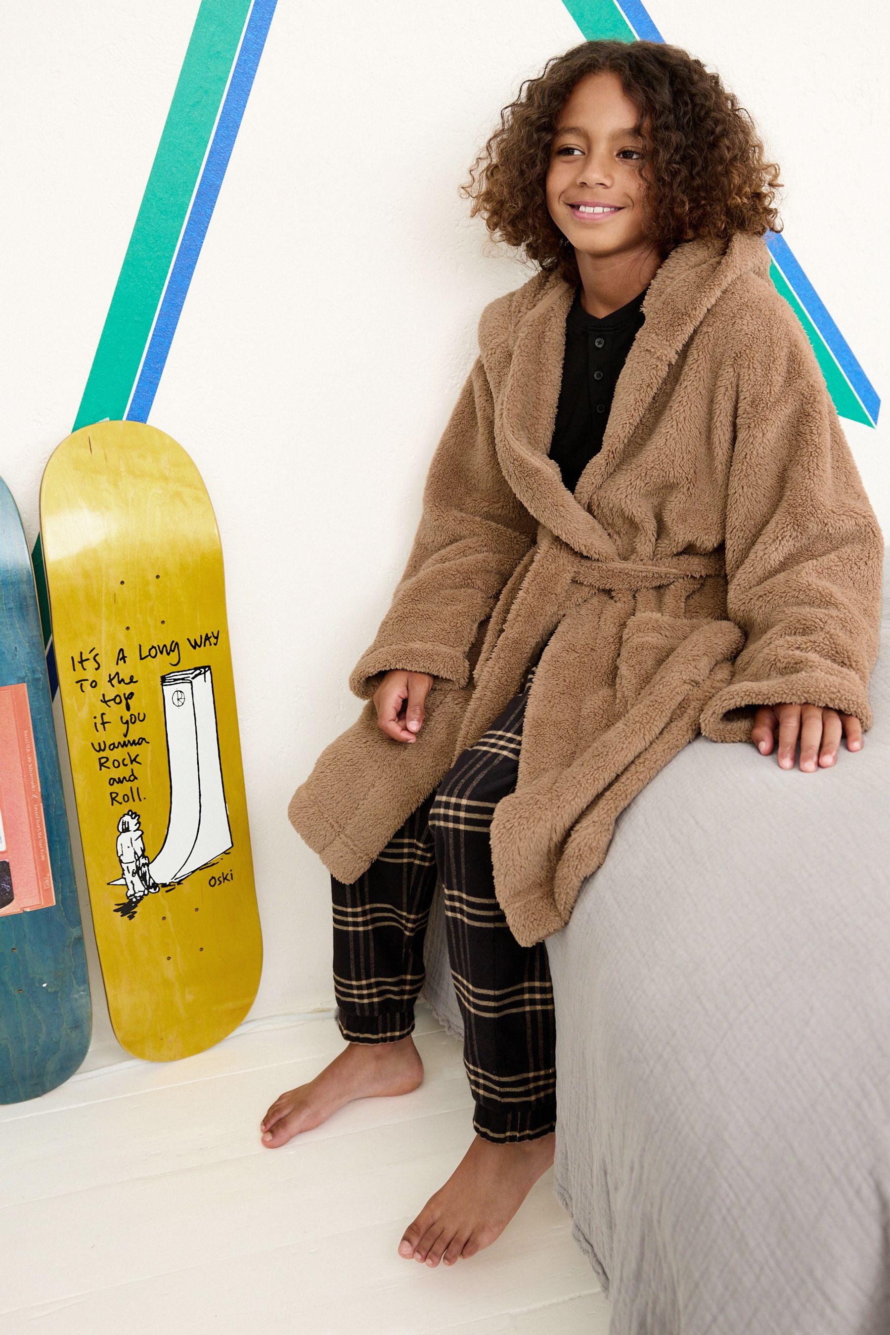 Brown Fleece Dressing Gown (2-16yrs)