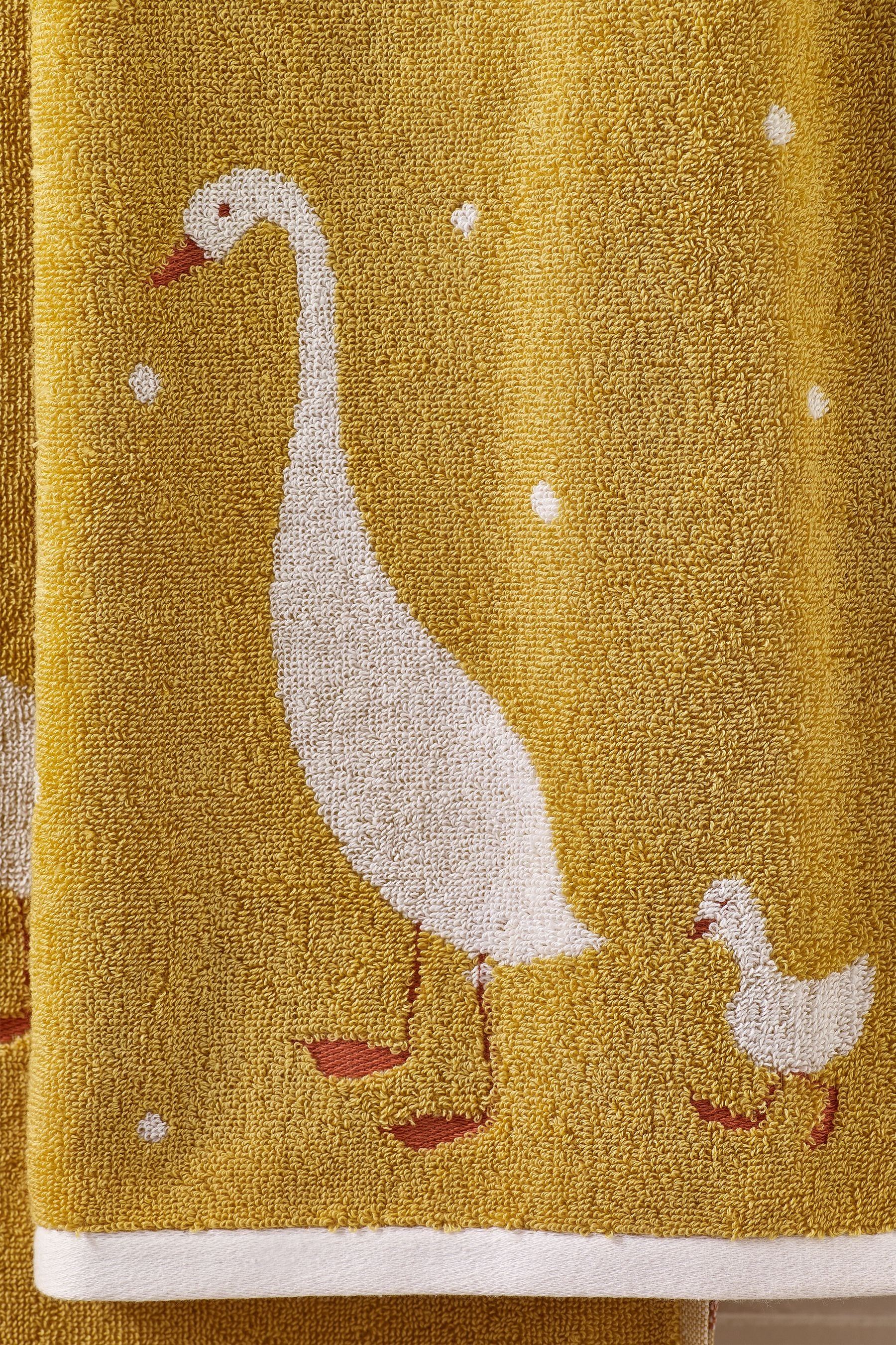 Yellow Goose And Friends 100% Cotton Towel