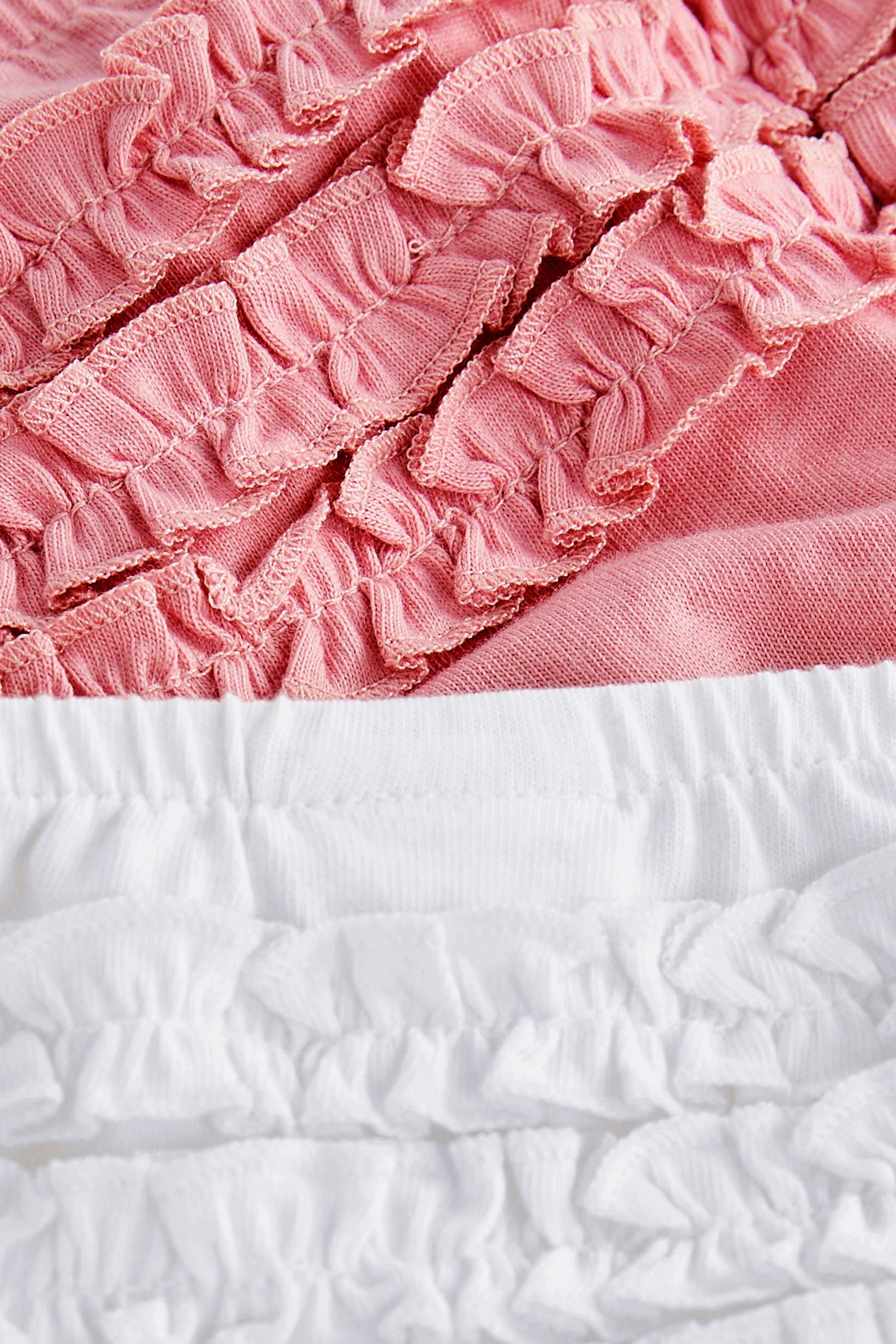 Pink/White Frill Knickers 2 Pack (0mths-2yrs)