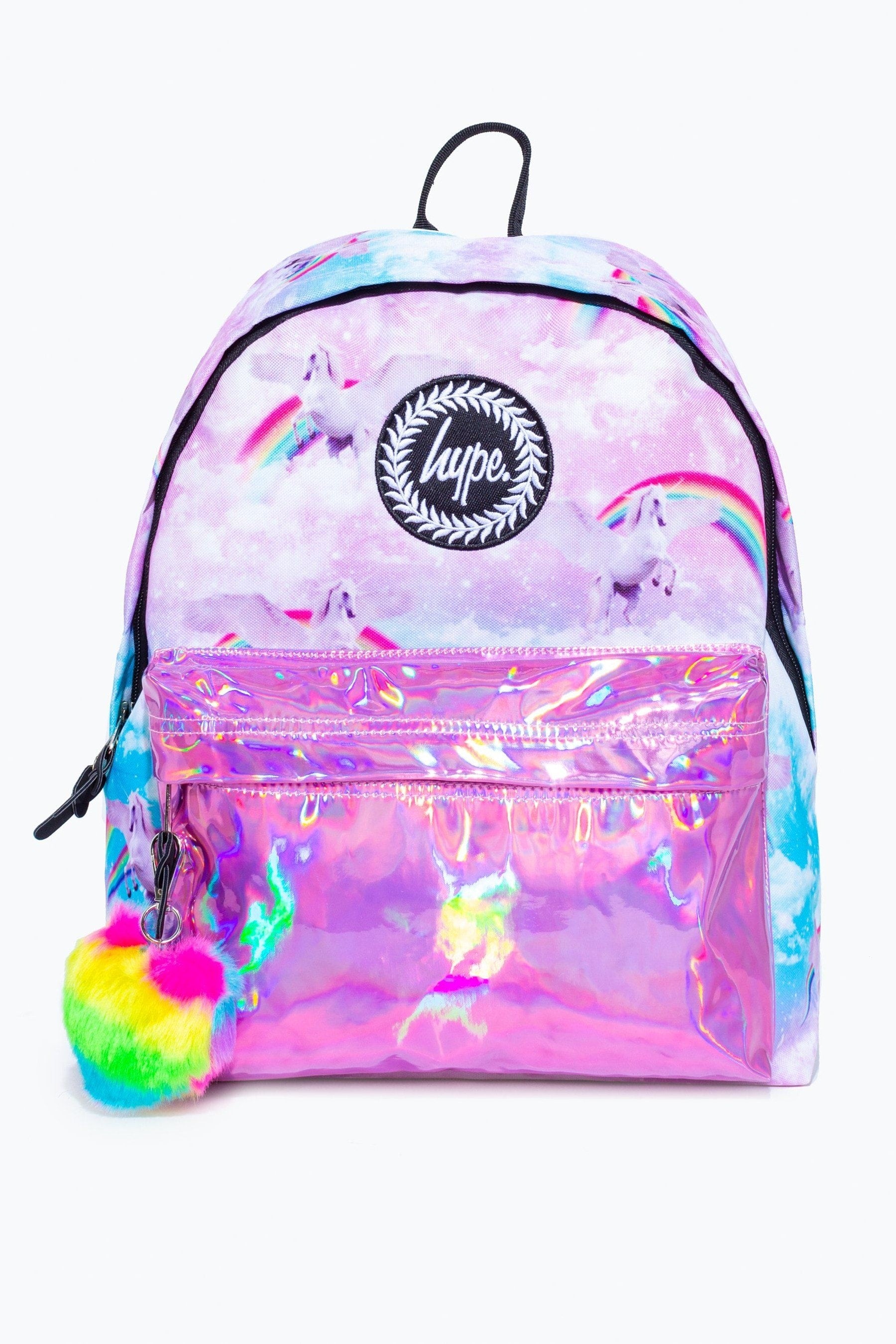 Pink Hype. Pink Unicorn Holographic Backpack