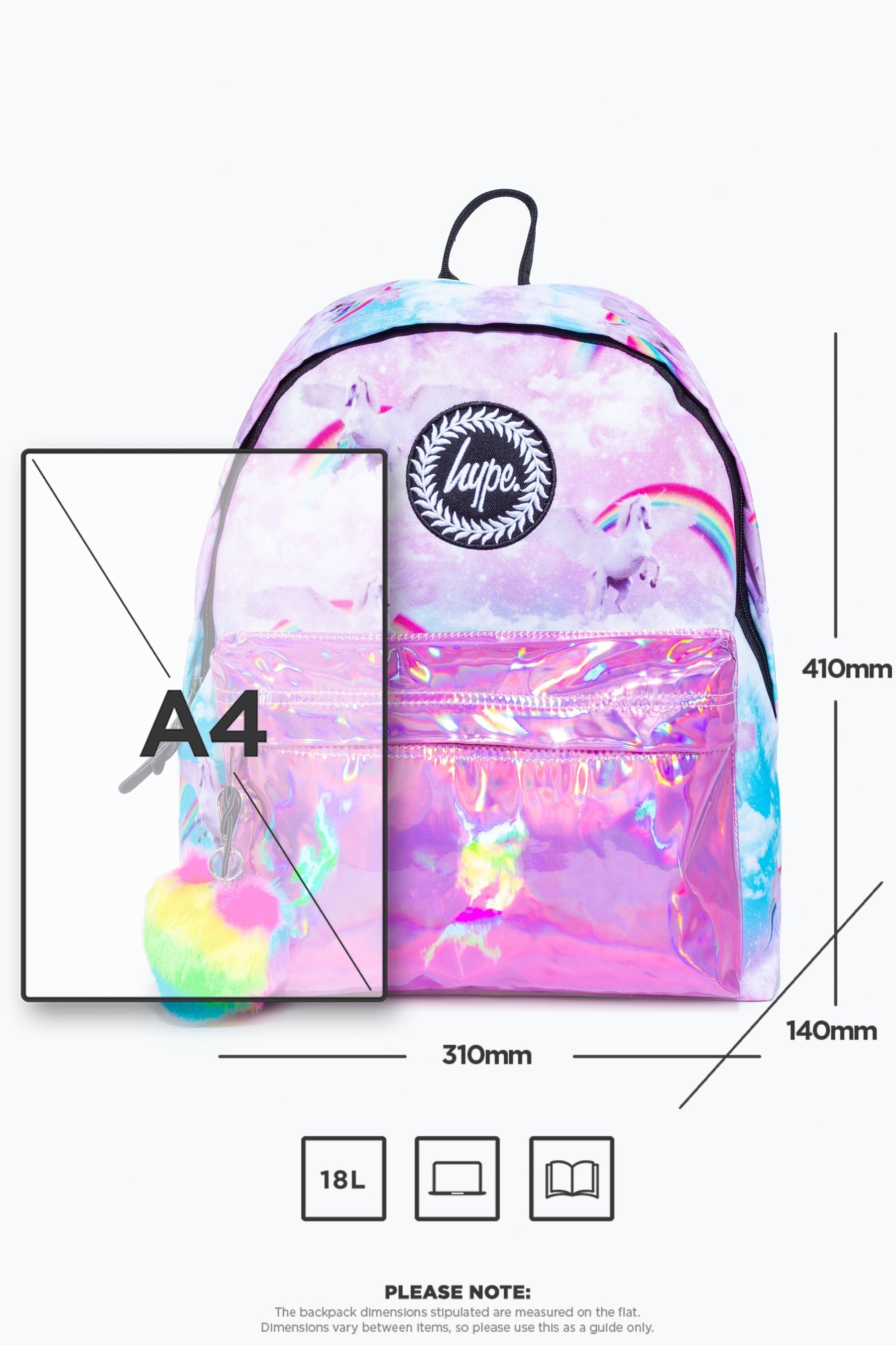 Pink Hype. Pink Unicorn Holographic Backpack