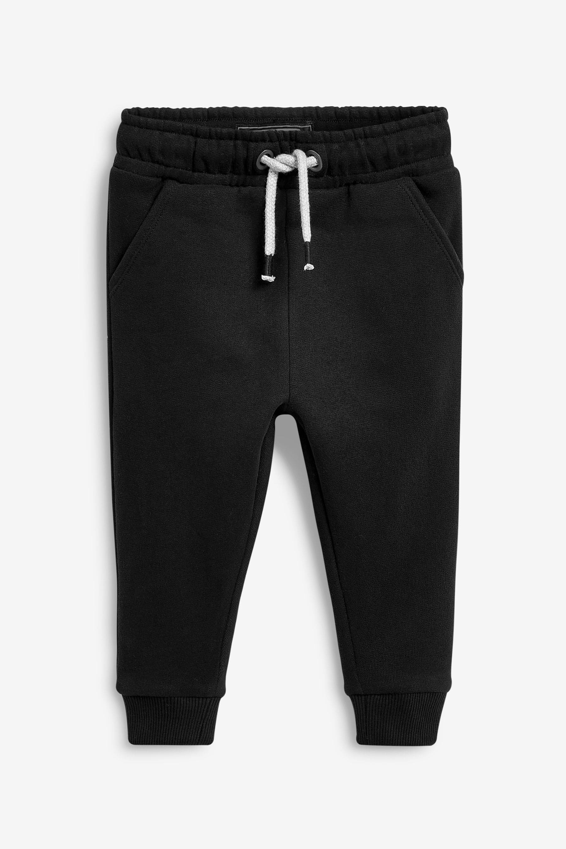 Black Soft Touch Jersey Joggers (3mths-7yrs)