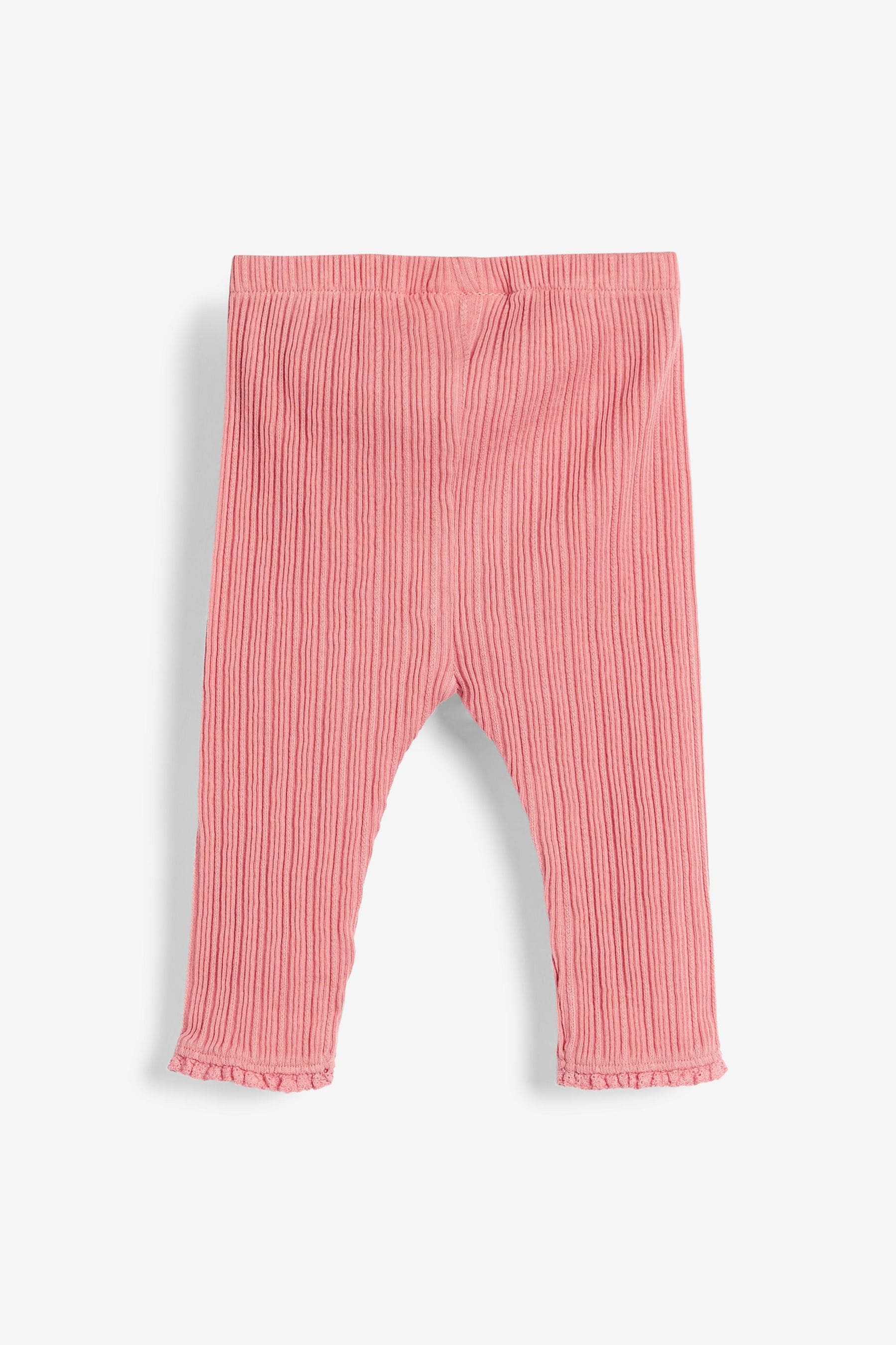 Pink/Grey Baby 3 Pack Leggings