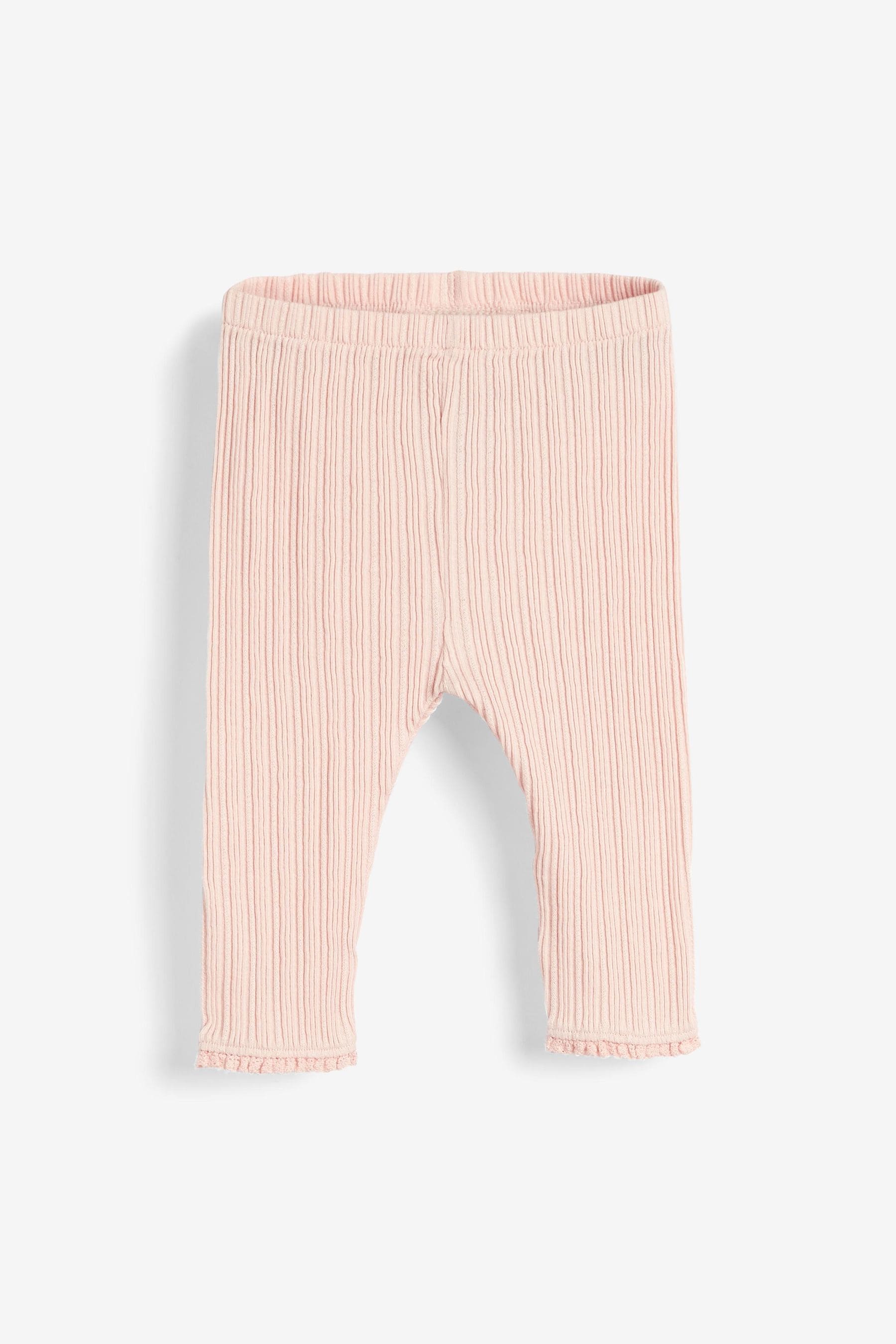 Pink/Grey Baby 3 Pack Leggings