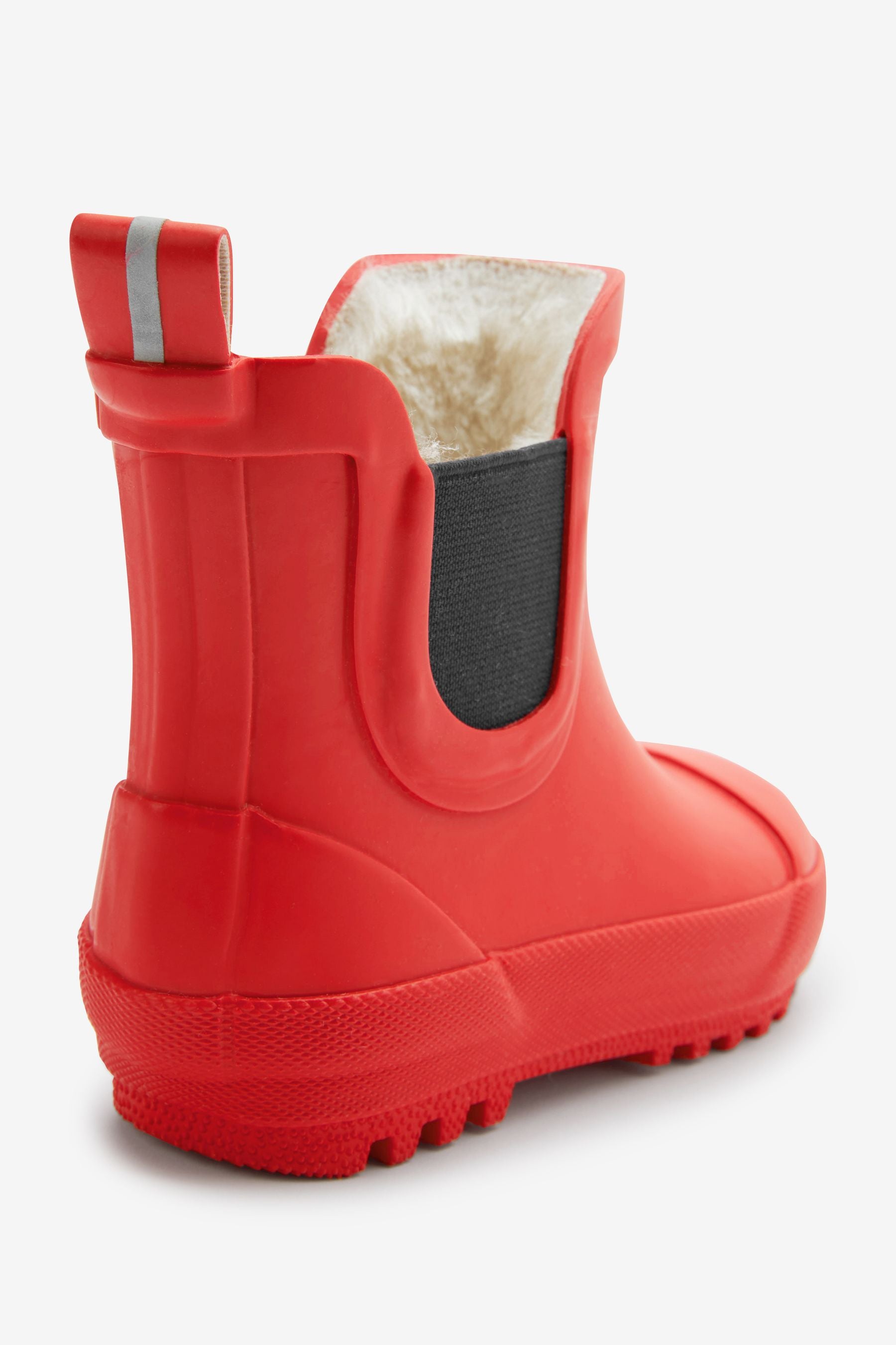 Red Warm Lined Ankle Wellies