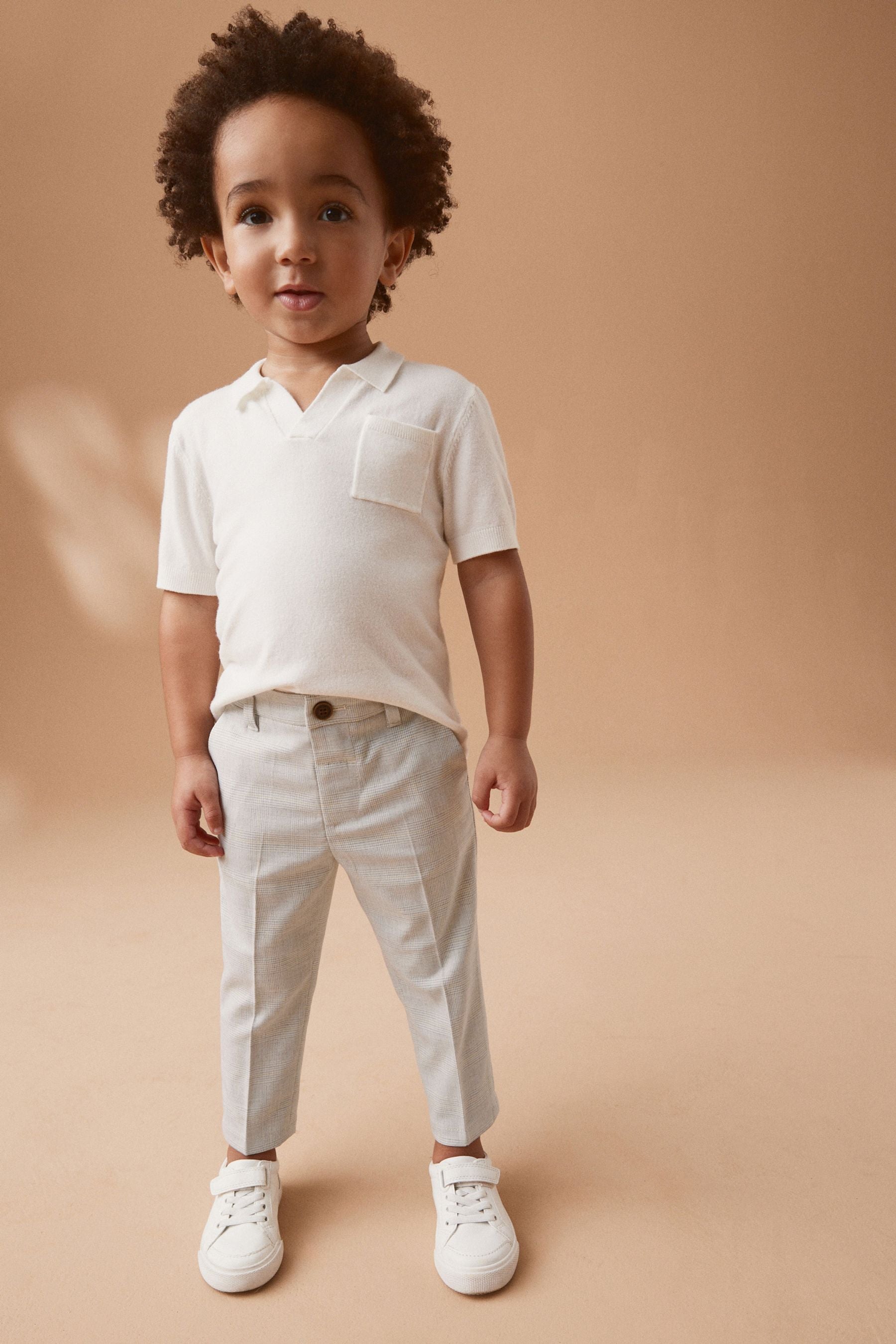 Neutral Check Formal Trousers (3mths-7yrs)