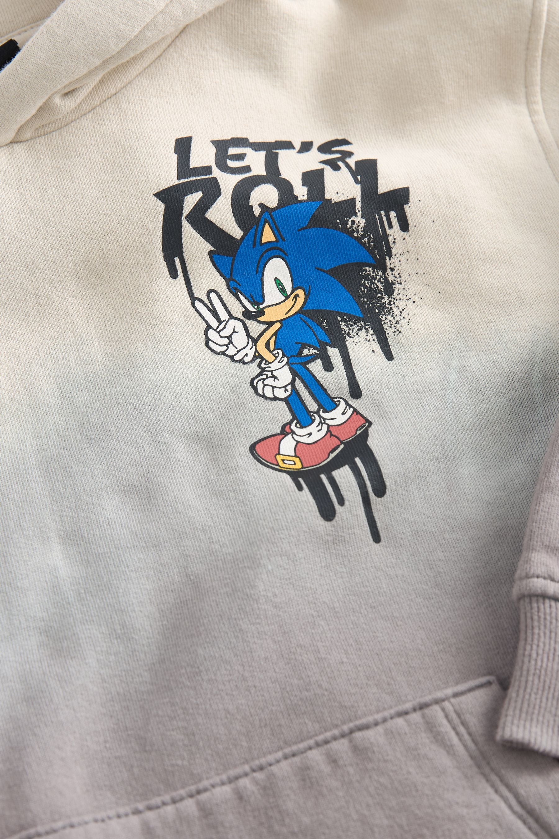 Neutral Licensed Sonic Dip Dye Hoodie (4-14yrs)