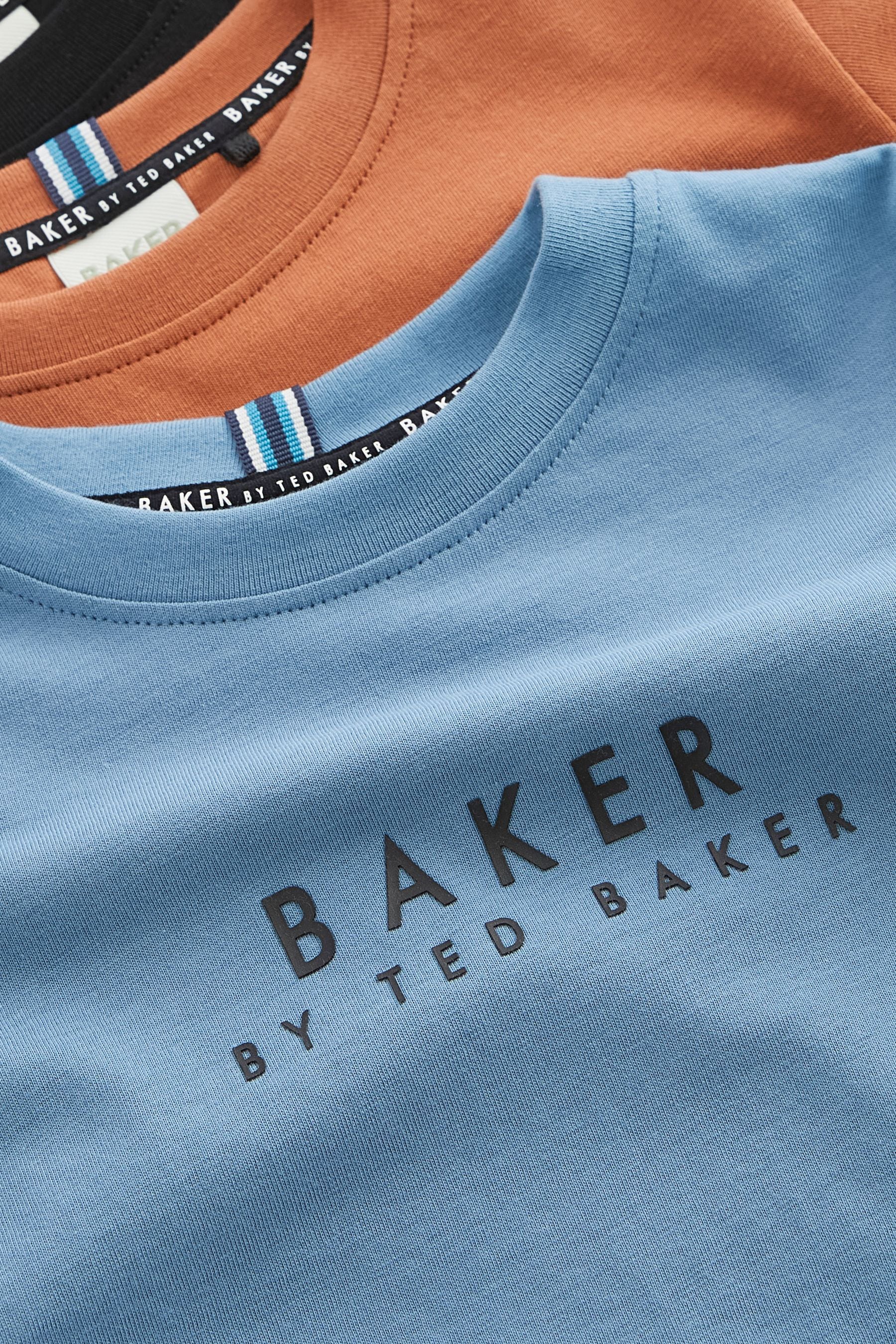 Rust/Blue/Black Baker by Ted Baker T-Shirts 3 Pack