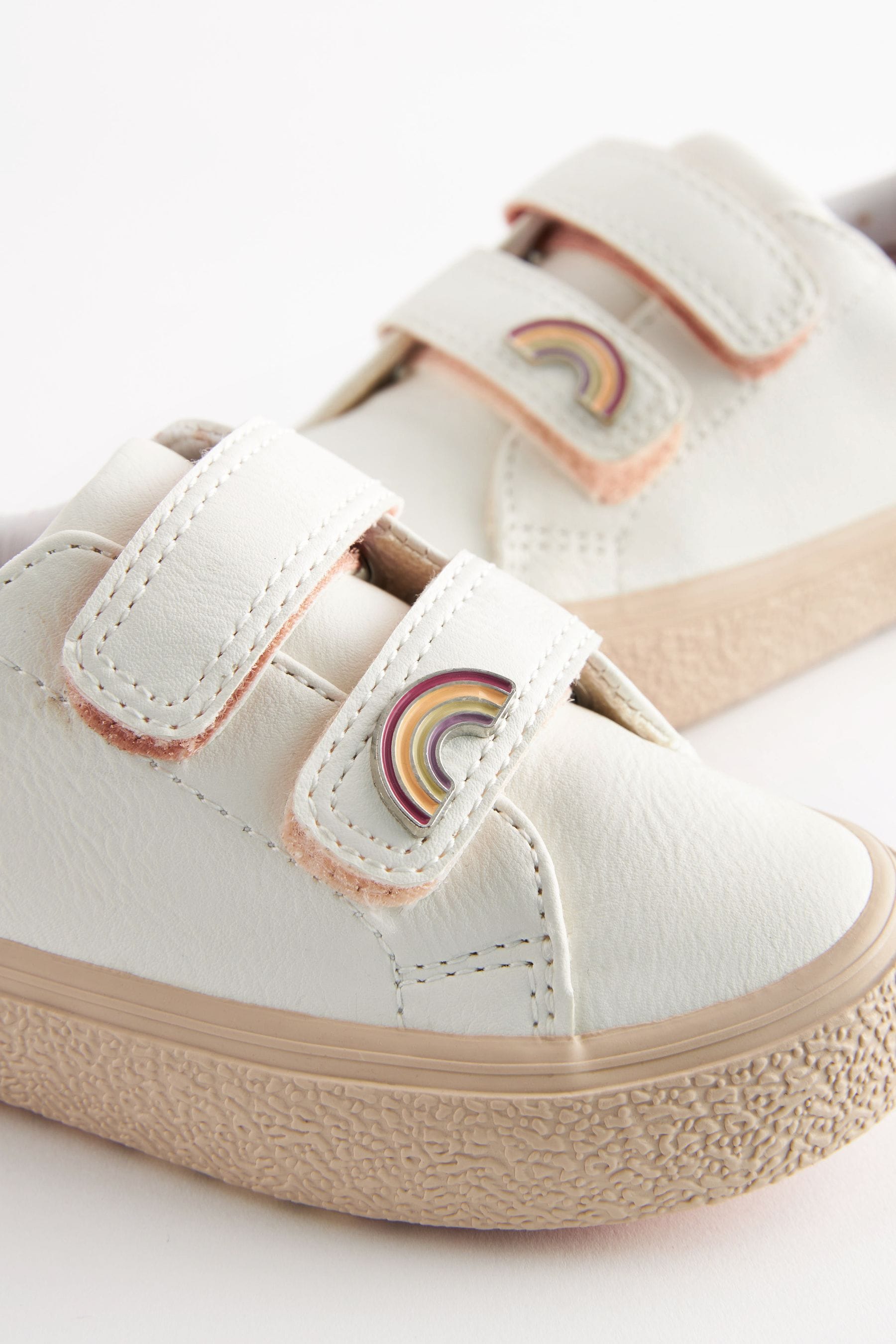 White Neutral Rainbow Trainers