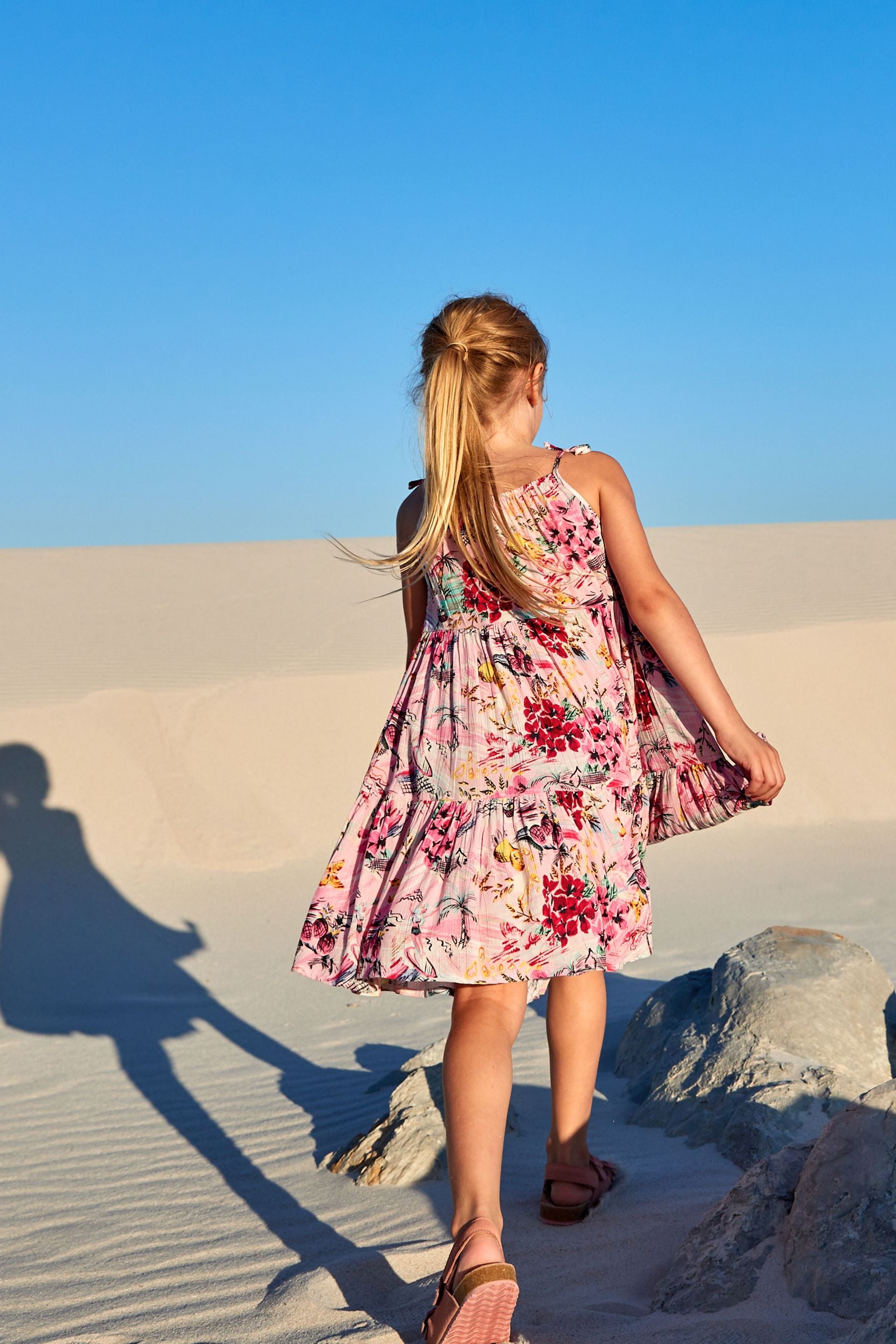 Pink/Blue Tiered Dress (3-16yrs)