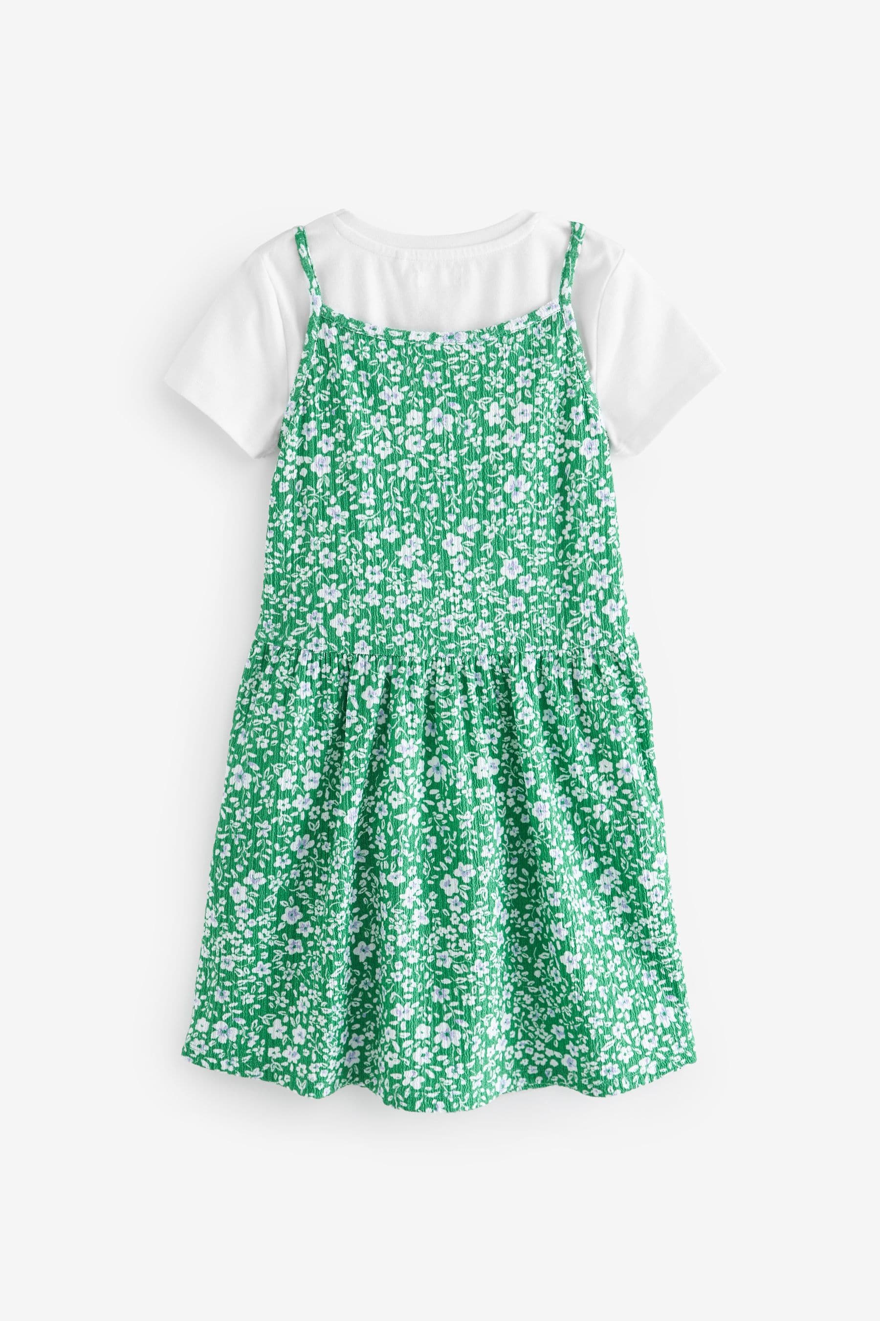 Floral 2-In-1 Crinkle Jersey Dress and T-Shirt Set (3-16yrs)