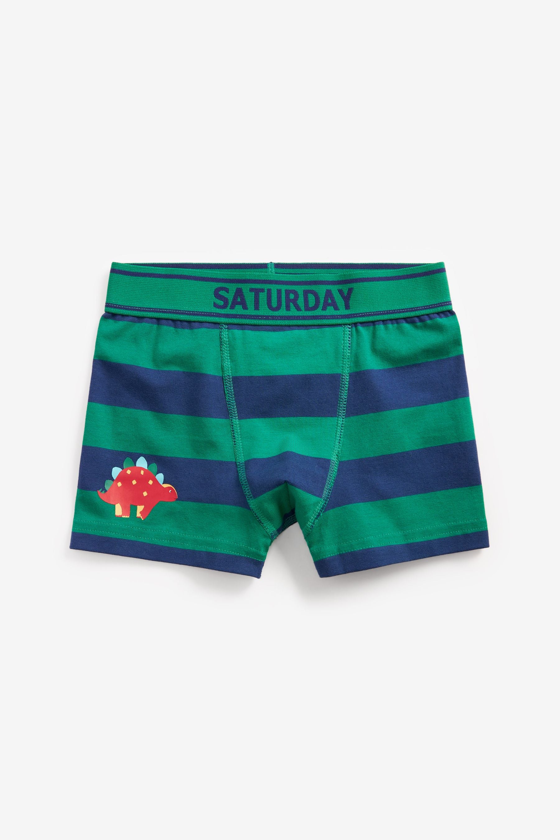 Navy/Green/Red Dino 7 Pack Trunks (2-12yrs)