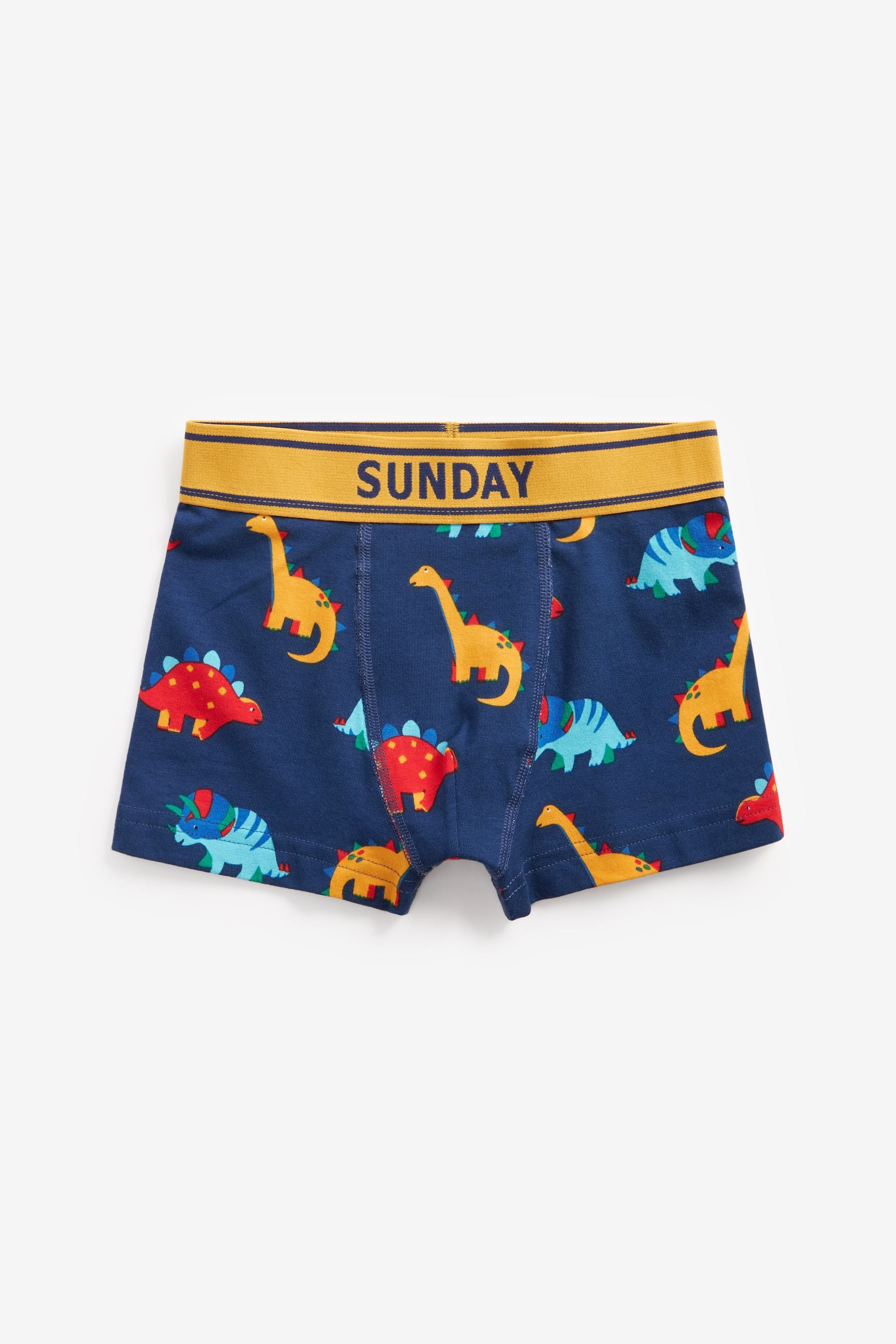 Navy/Green/Red Dino 7 Pack Trunks (2-12yrs)