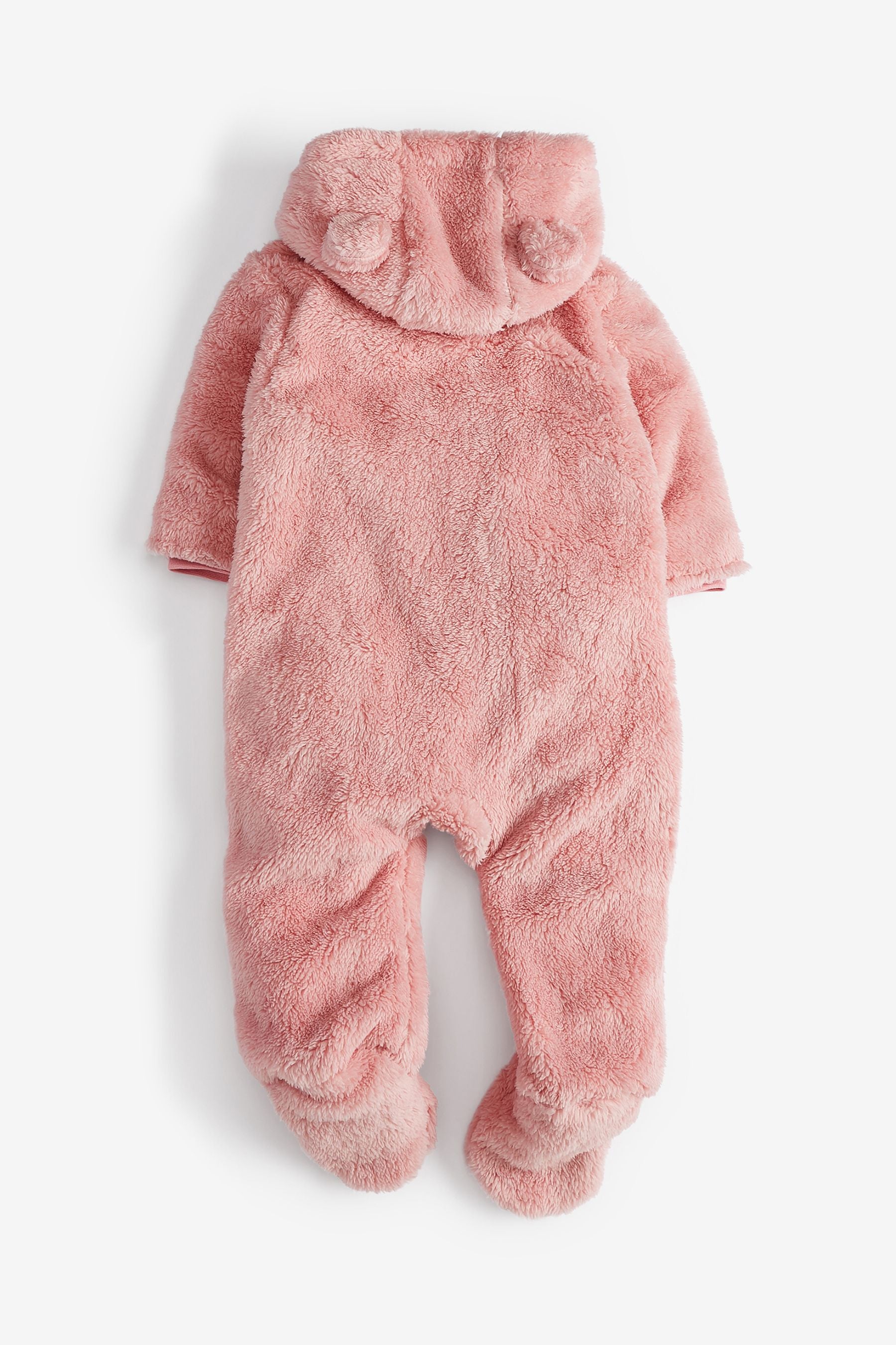 Pink Baby Bear Fleece All-In-One (0mths-2yrs)