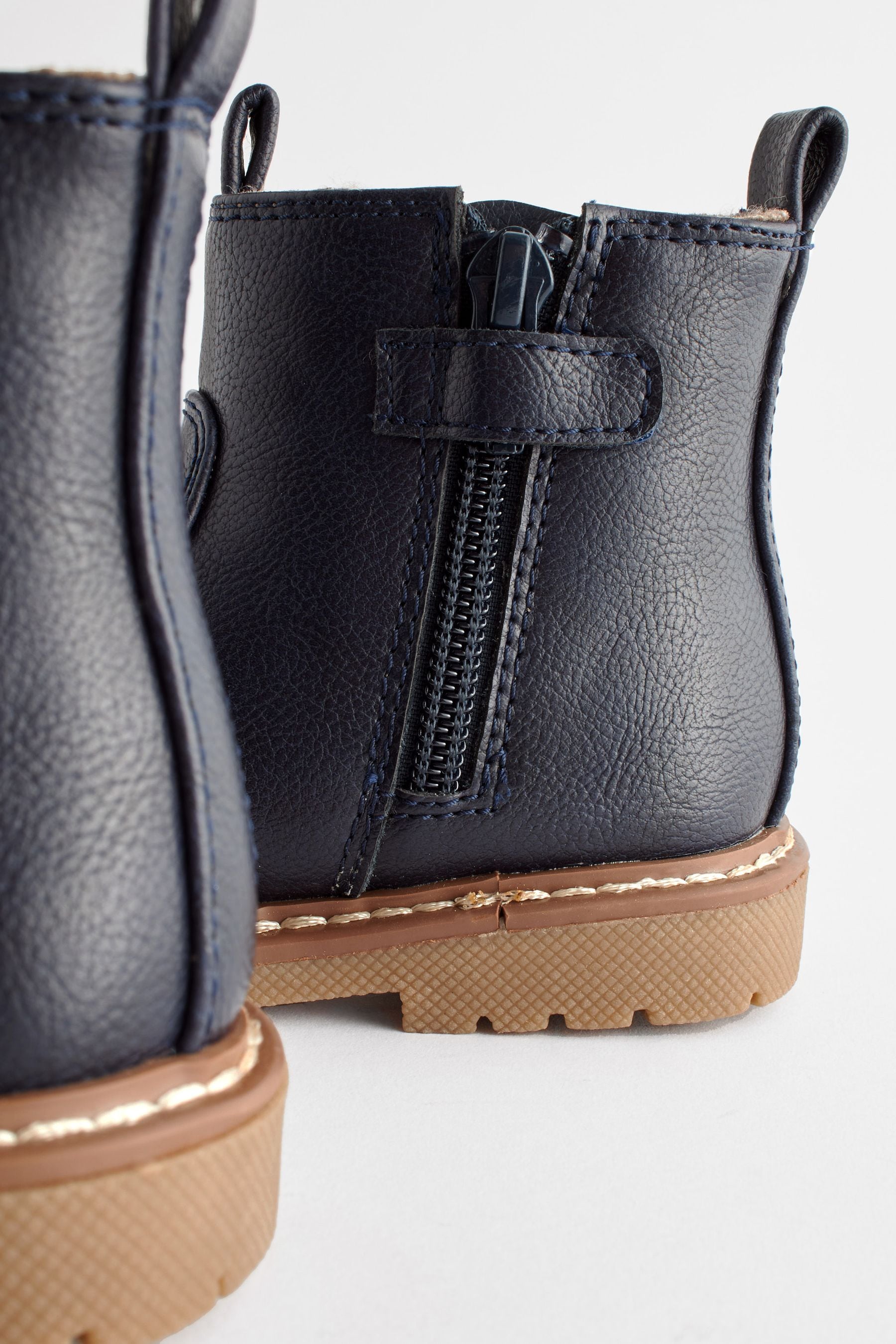 Navy Blue Chelsea Boots