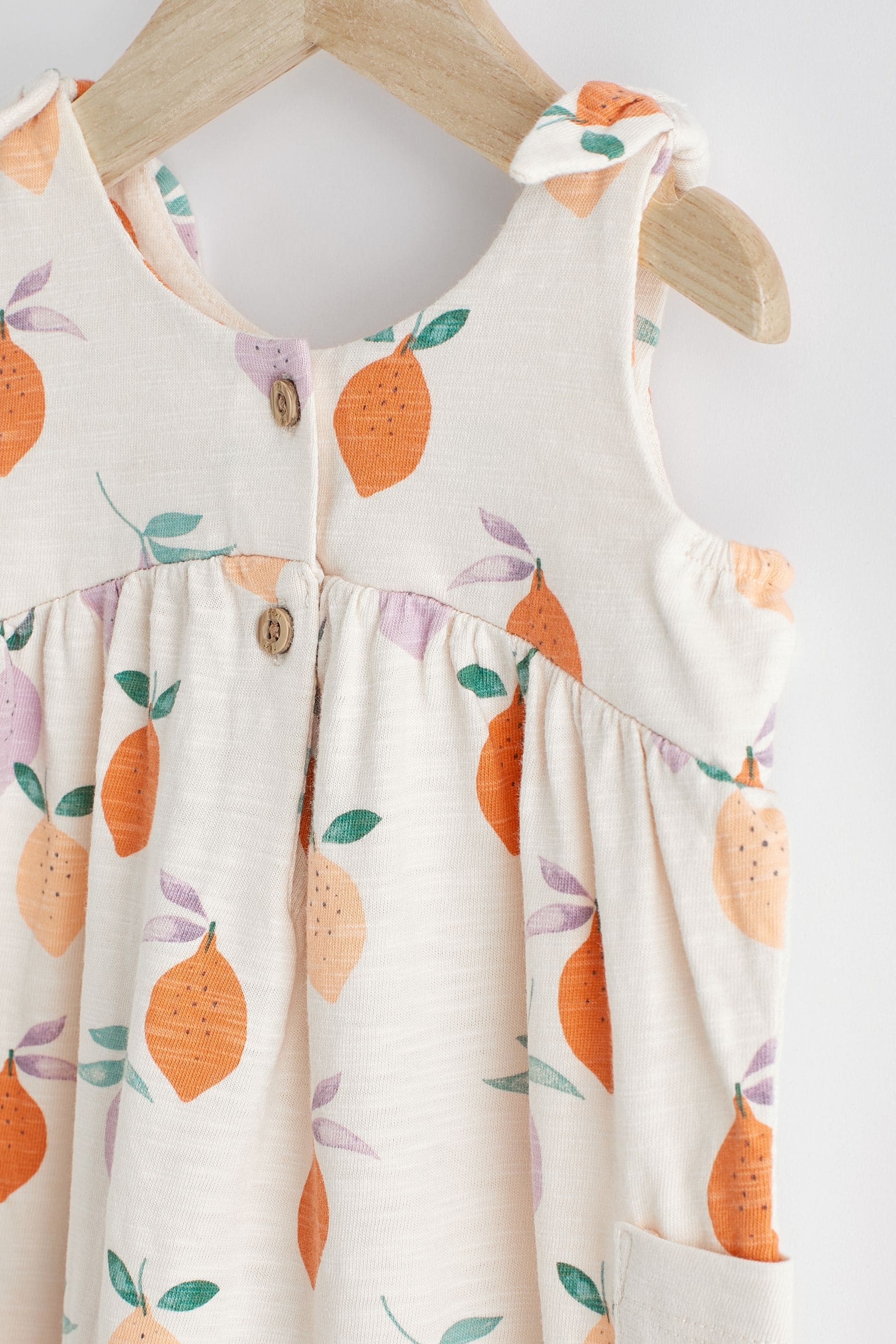 Cream/ White Pear Print Baby Romper (0mths-3yrs)