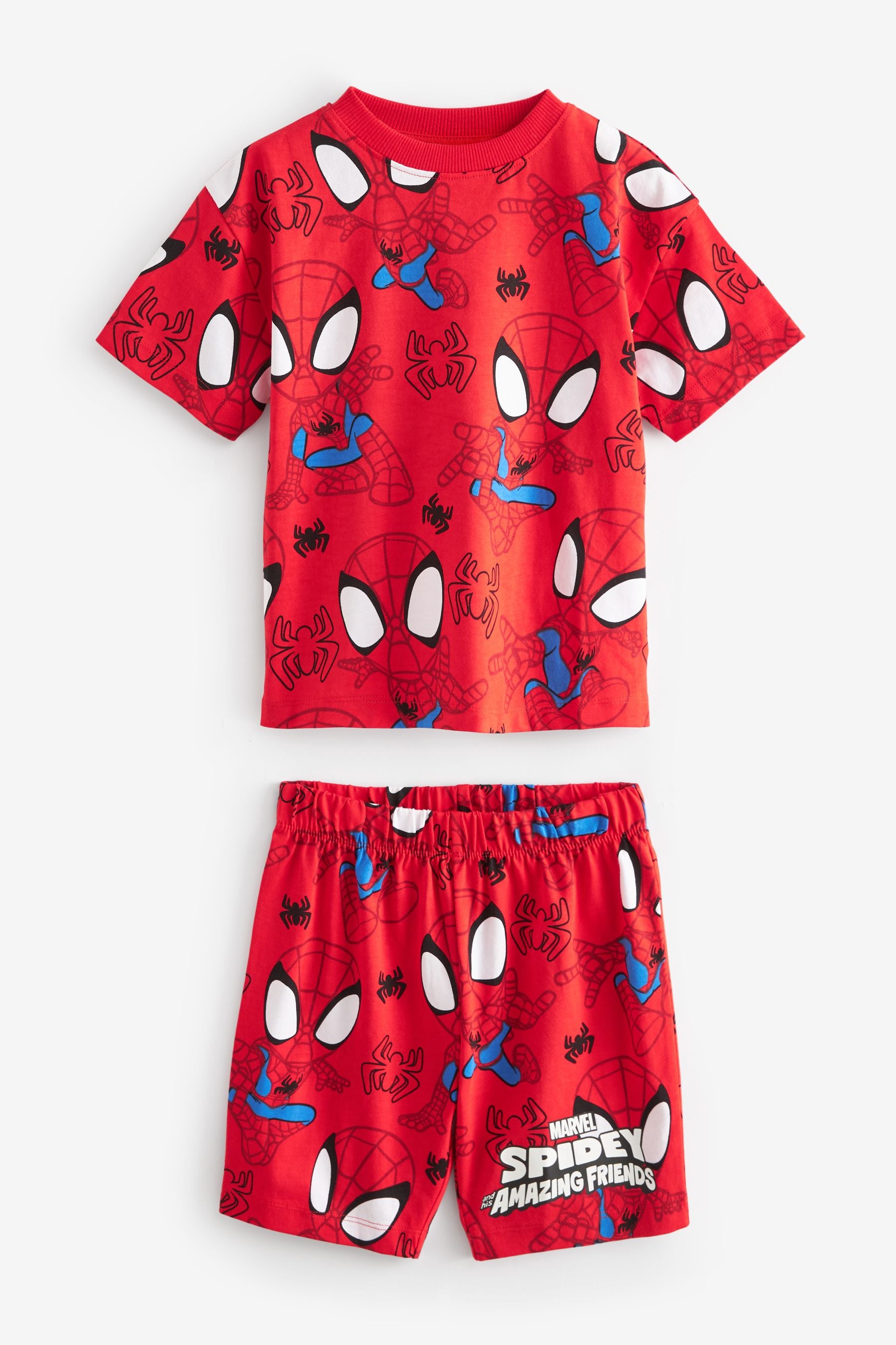 Red/Blue Spidey and Friends 2 Pack Short Pyjamas (12mths-10yrs)