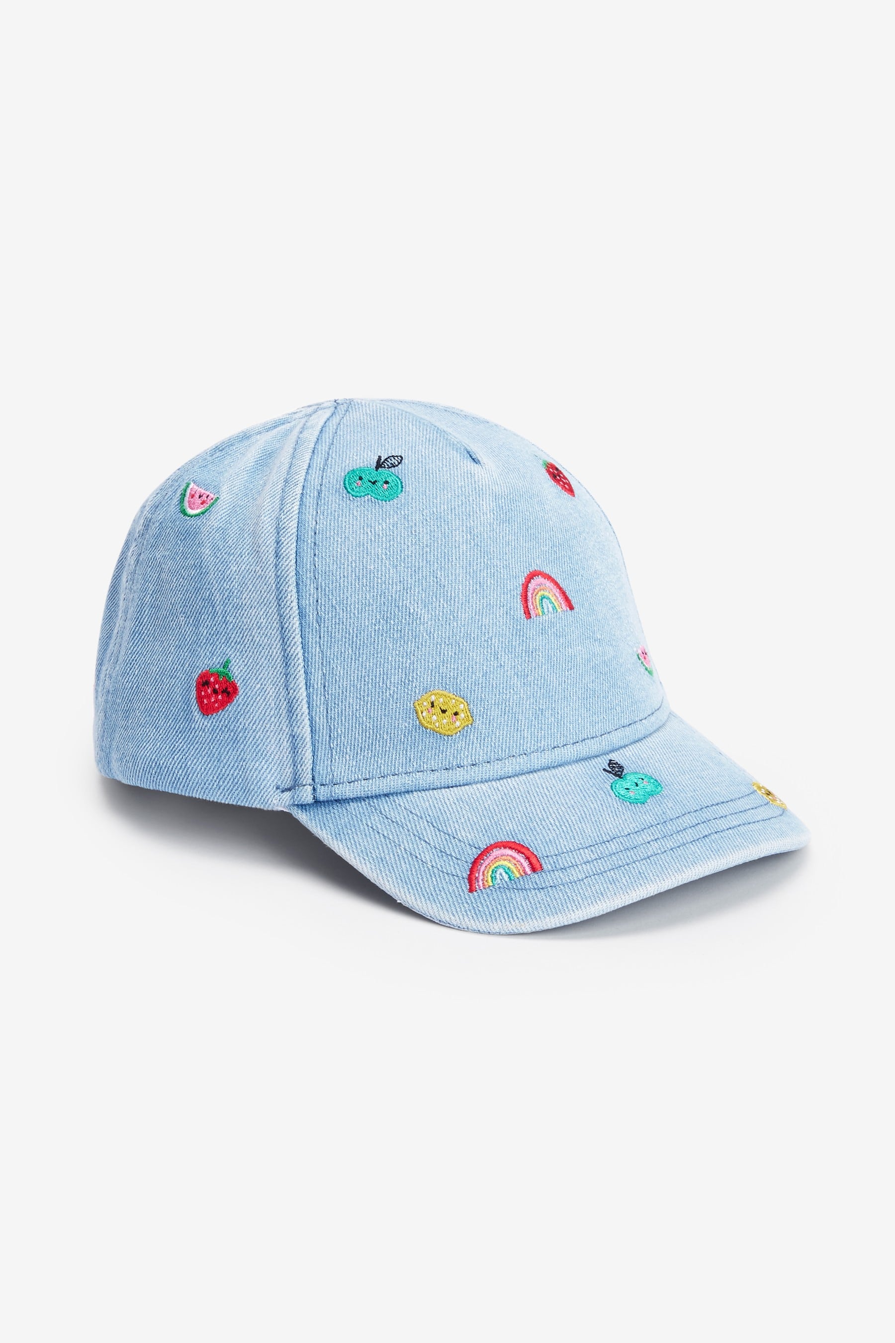 Denim Embroidered Embroidered Cap (3mths-10yrs)