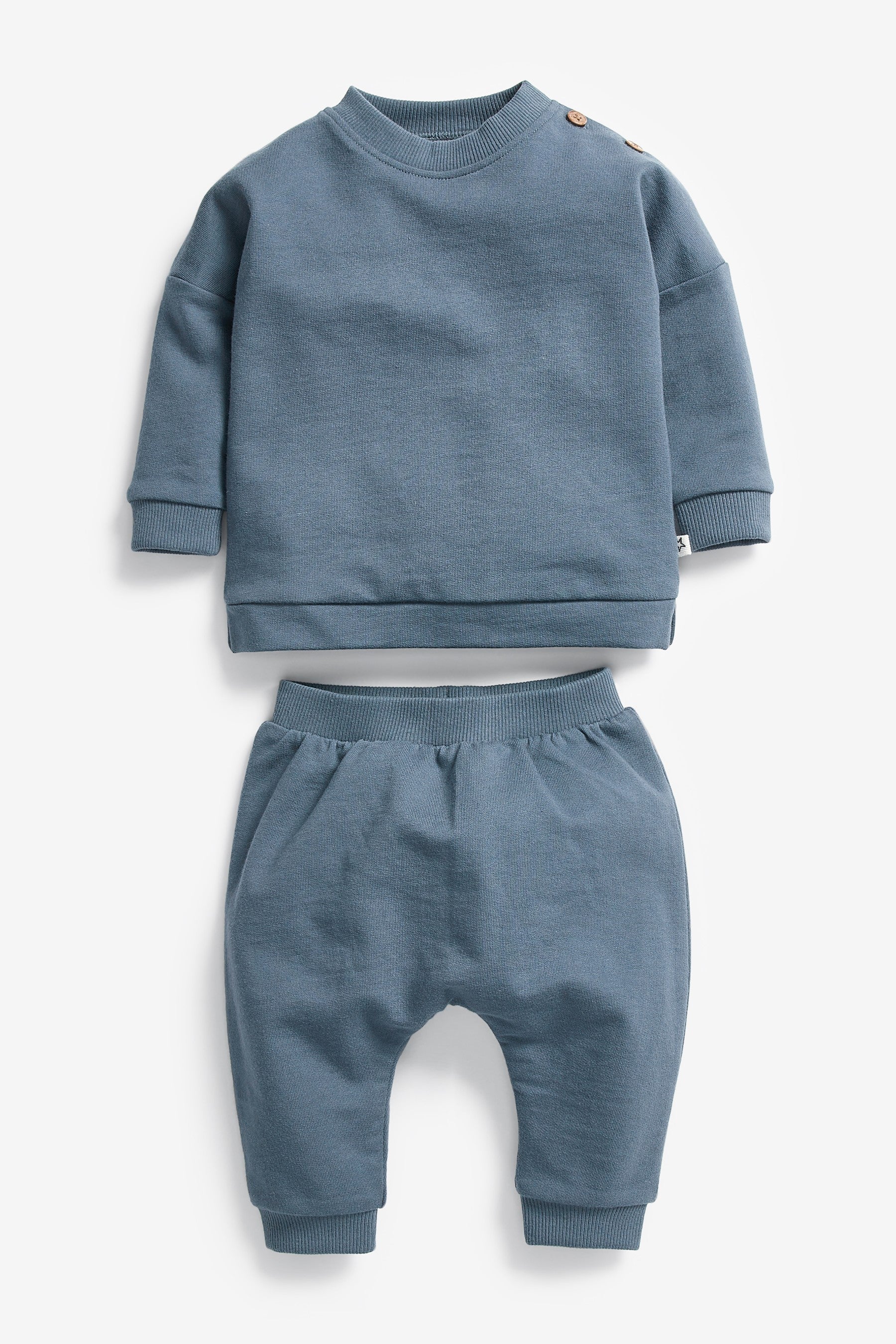 Ochre Yellow/Grey Transport Baby Co-ord Sweatshirt And Jogger Set (0mths-2yrs)