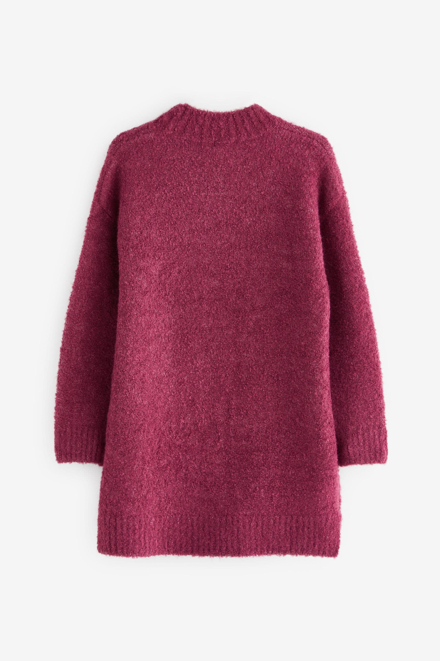 Raspberry Pink Bouclé Knitted Jumper Dress (3-16yrs)