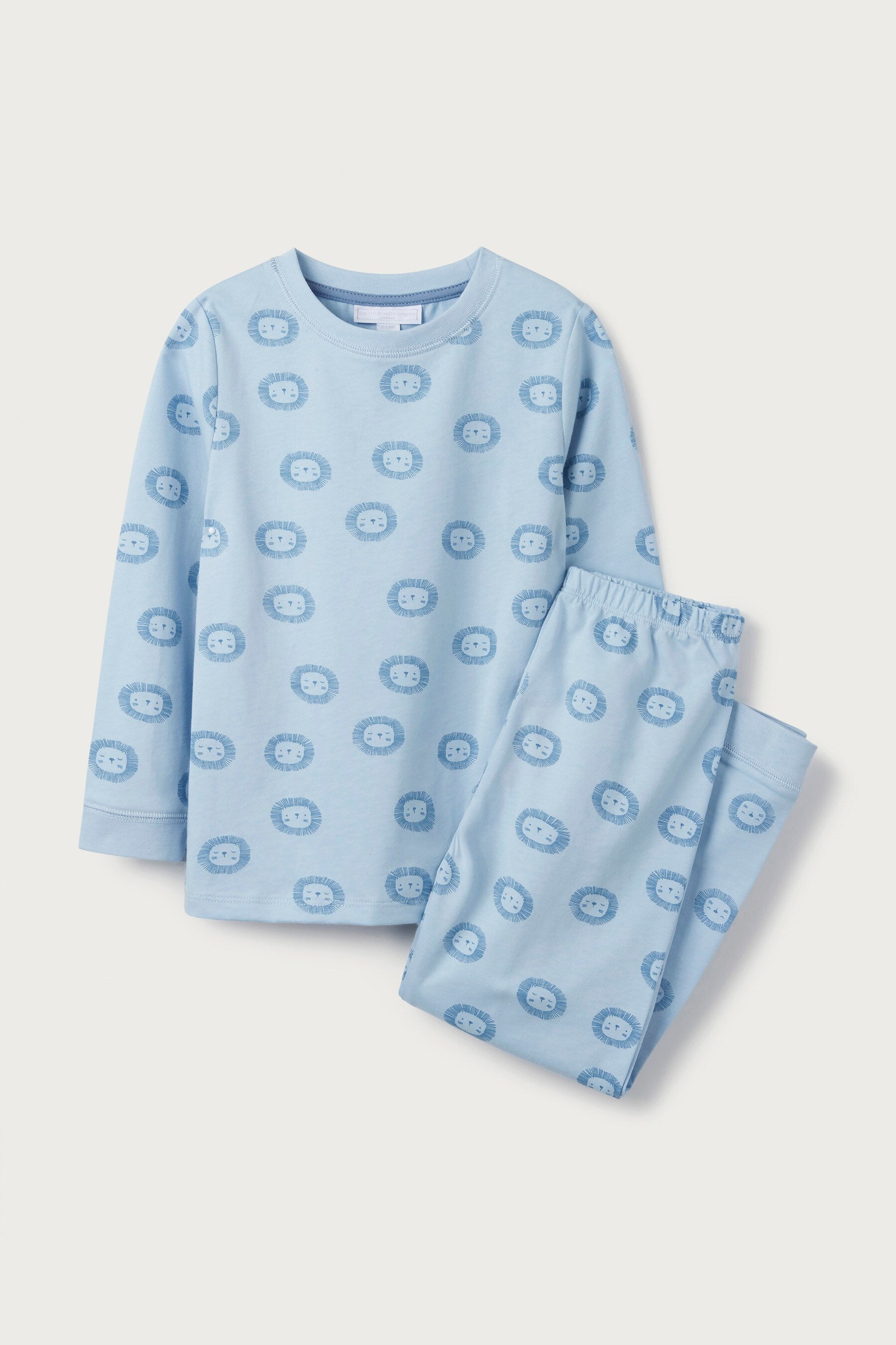 Blue The White Company Blue Lion Print Pyjamas