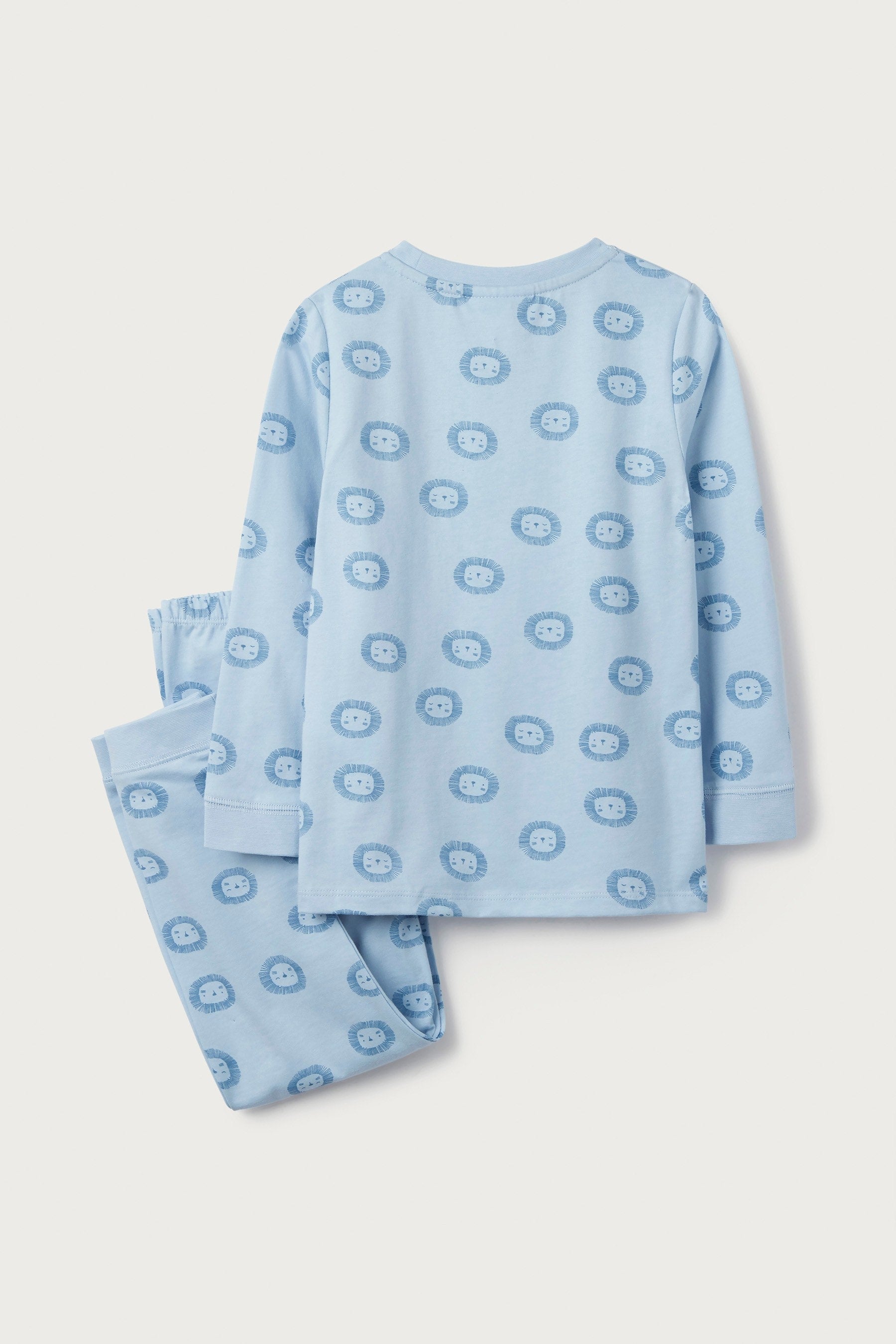 Blue The White Company Blue Lion Print Pyjamas