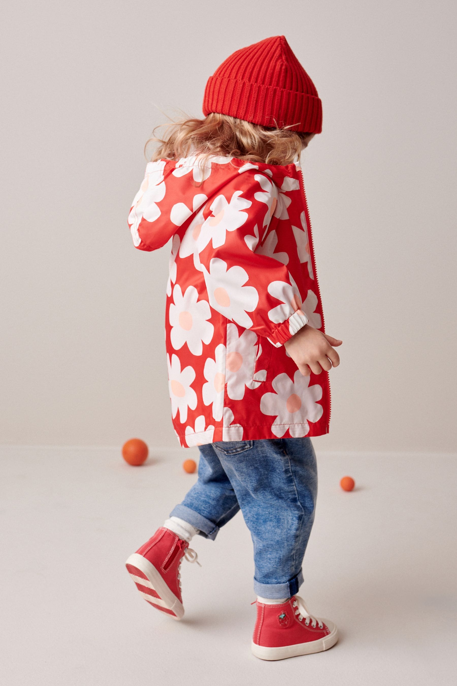 Red Shower Resistant Printed Cagoule (3mths-7yrs)