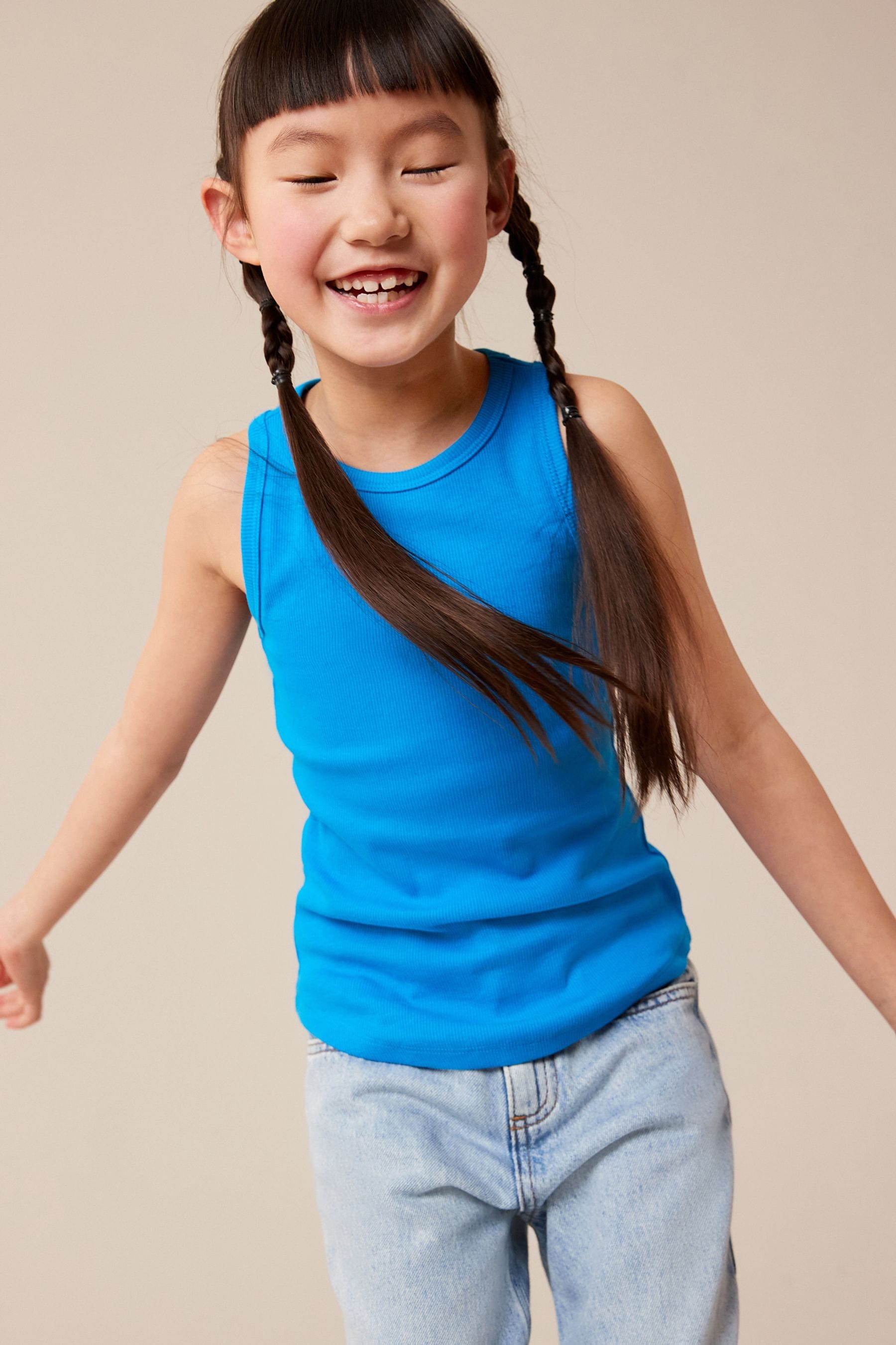 Blue Rib Vest (3-16yrs)